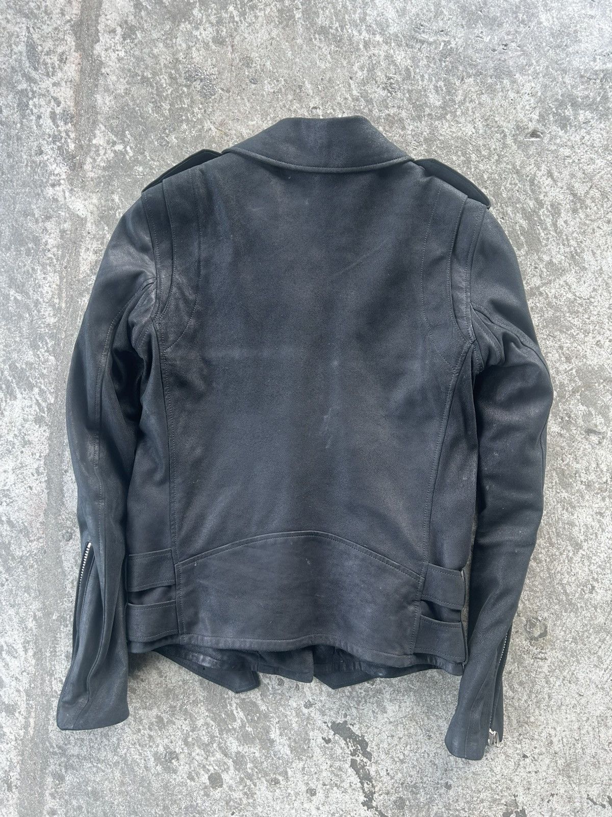 Balmain Decarnin Balmain FW09 Leather Double Belted Jacket Size US XS / EU 42 / 0 - 4 Thumbnail