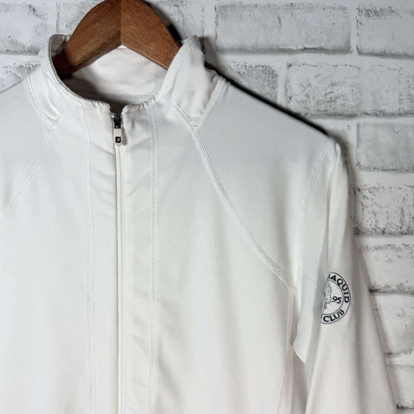 Footjoy FOOTJOY Nylon Blend White Full Zip Golf Jacket Mens Size S Size S / US 4 / IT 40 - 2 Thumbnail