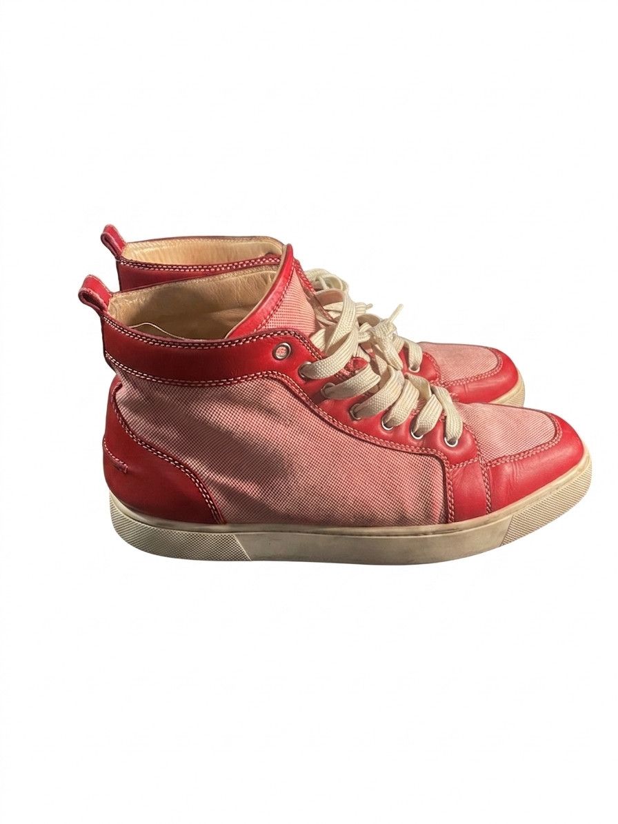 Christian Louboutin Christian Louboutin Louis Orlato Red High Top Sneaker SZ 9.5 Size US 9.5 / EU 42-43 - 5 Thumbnail