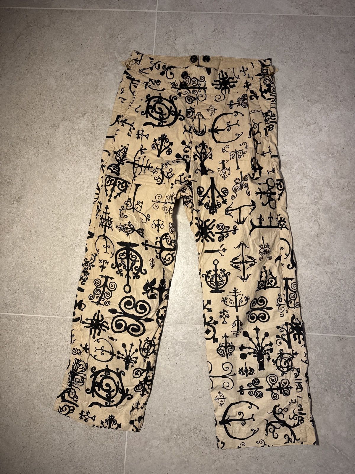 John Alexander Skelton printed trousers cxiii Size US 34 / EU 50 - 1 Thumbnail