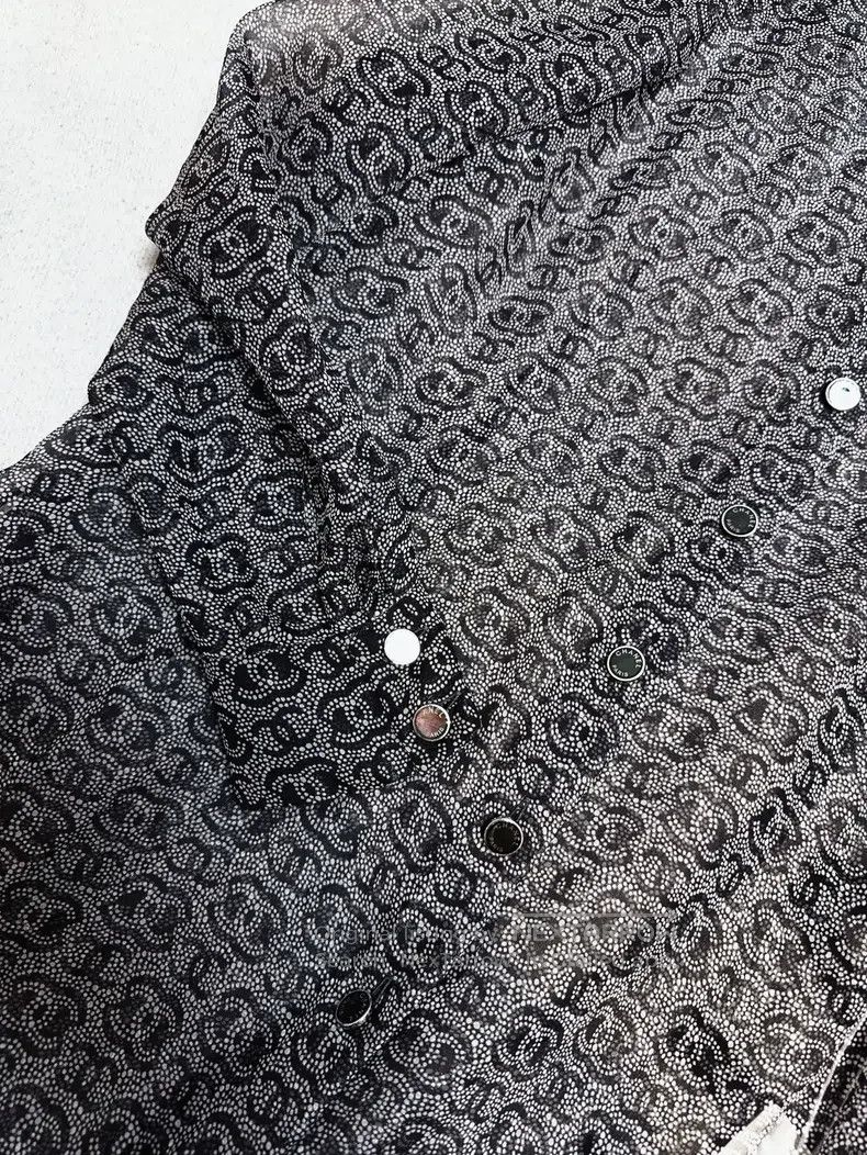 Chanel Chanel 23A black double c full logo perspective lapel long Size XS / US 0-2 / IT 36-38 - 3 Thumbnail