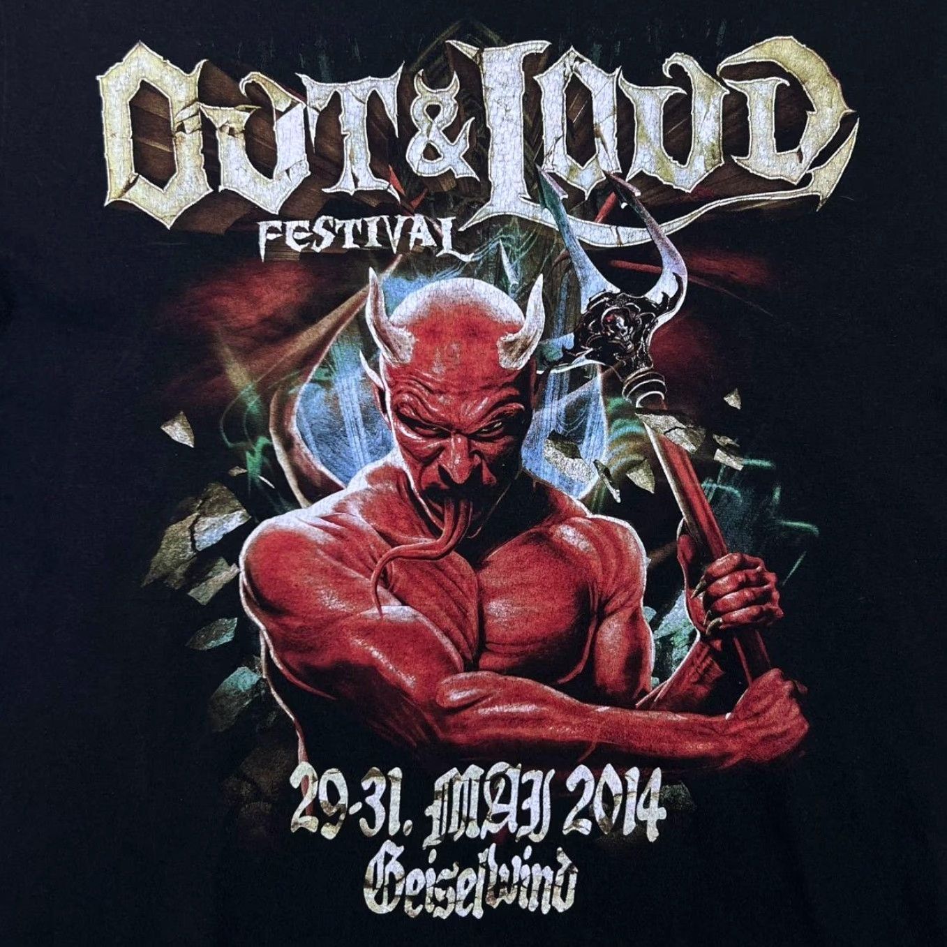Vintage Keya Out & Loud Festival 2014 Graphic Black T-Shirt XL L Mens Short Sleeve Cotton Regular Size US L / EU 52-54 / 3 - 3 Thumbnail