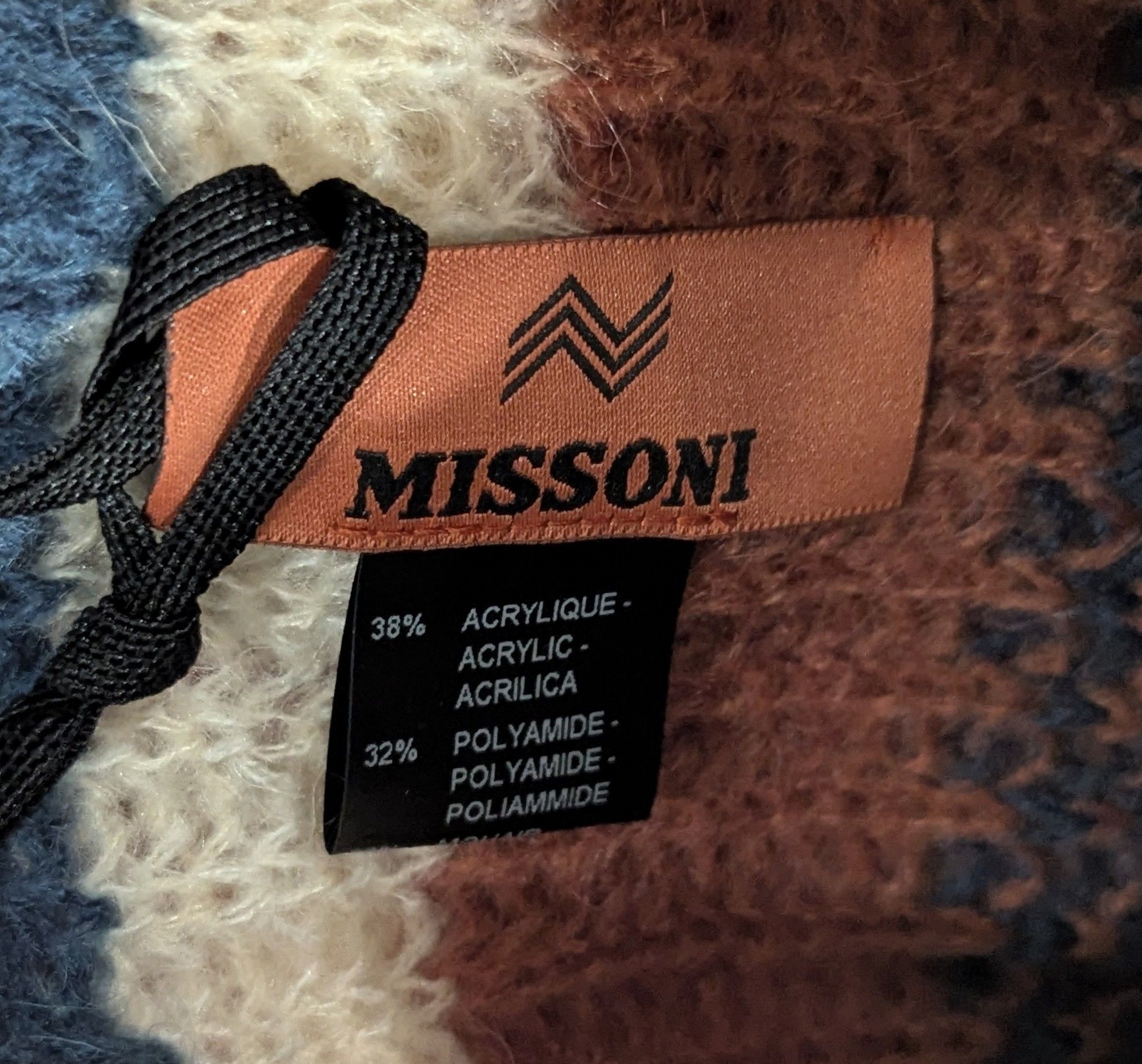 Missoni MISSONI Striped Mohair Blend Cuff Knit Beanie Hat Lavendar Size ONE SIZE - 3 Thumbnail