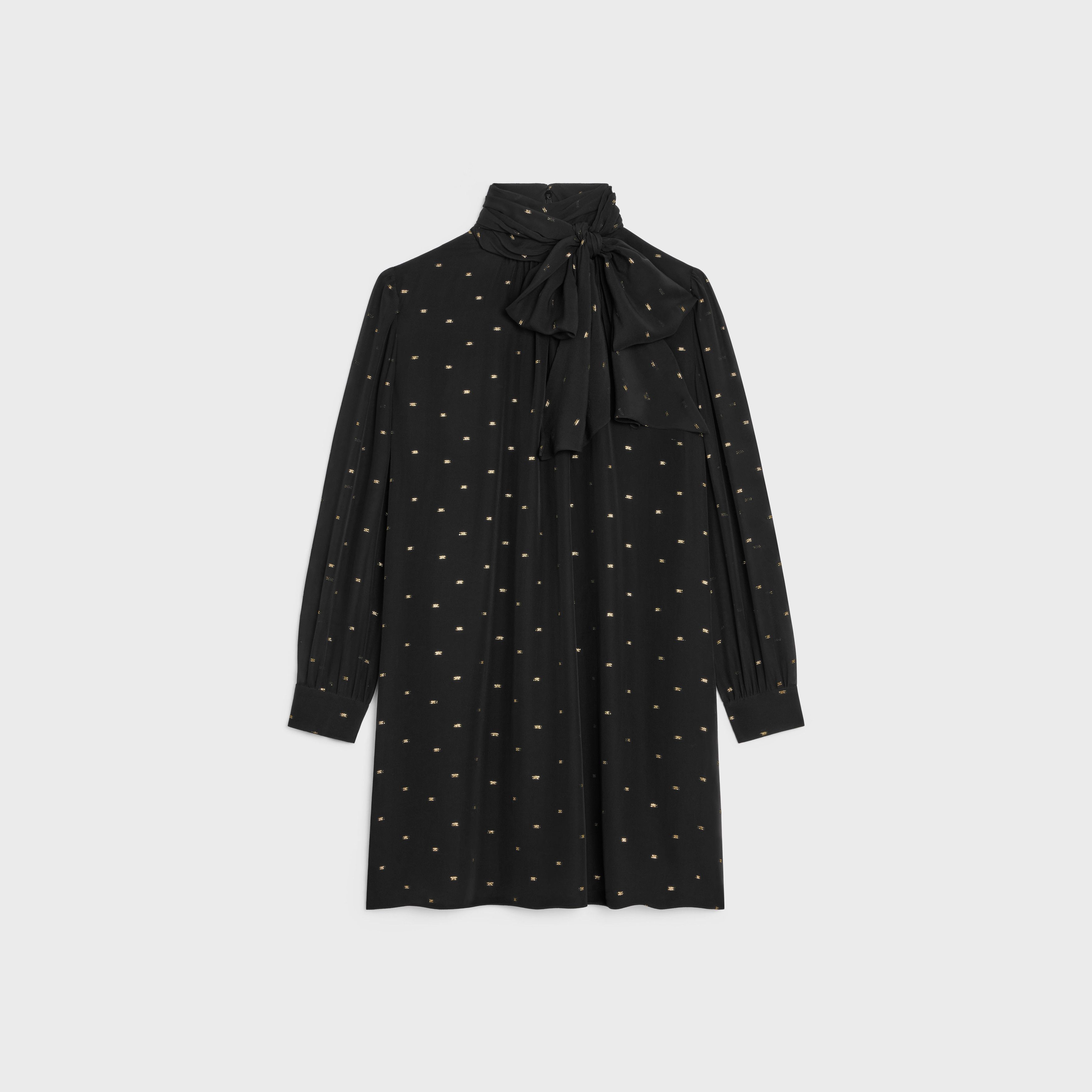 Celine o1w1db10925 2R11J551V Babydoll Dress in Black Size XXS / US 00 / IT 34 - 1 Thumbnail