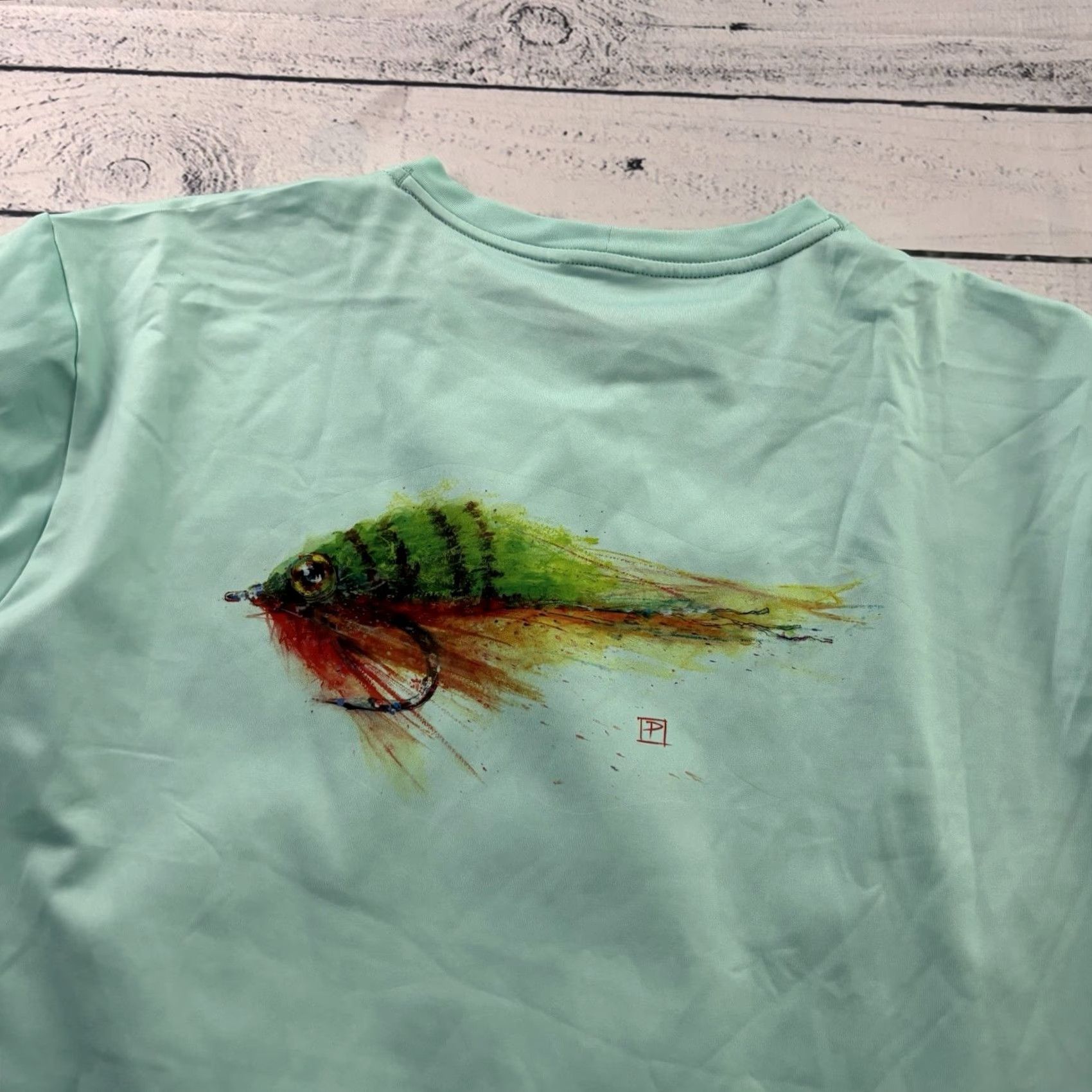 Patagonia Patagonia Graphic Long Sleeve Tech Tee Fish Lure Shirt Men's XL Mint Green Size US XL / EU 56 / 4 - 6 Thumbnail