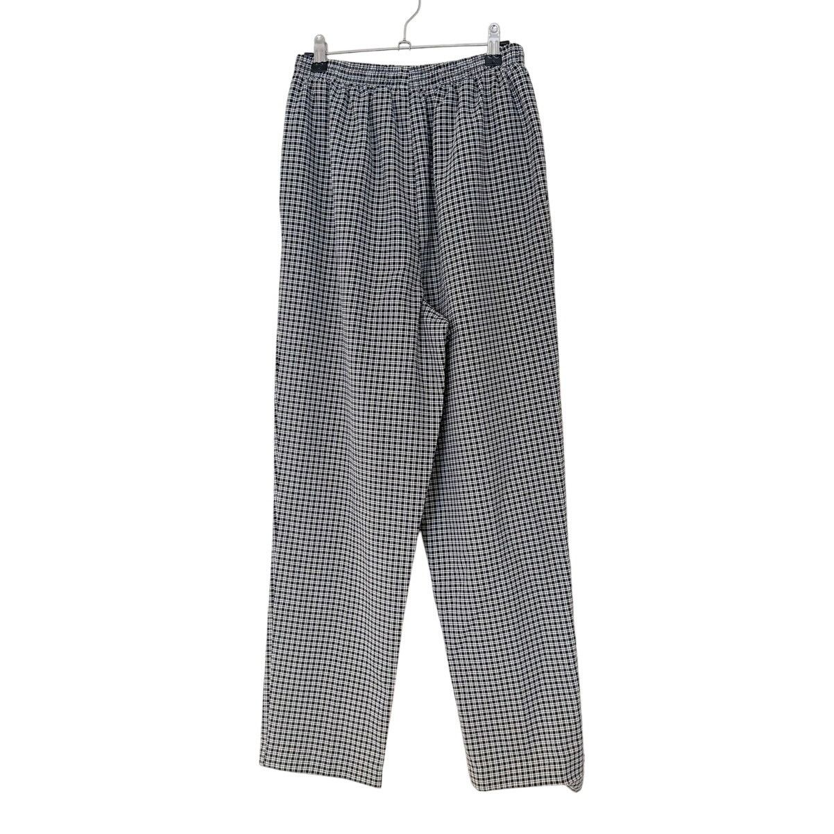 Vintage Vintage 80s Black and White Plaid Grid Print Stretchy Pants Size 32" / US 10 / IT 46 - 2 Thumbnail