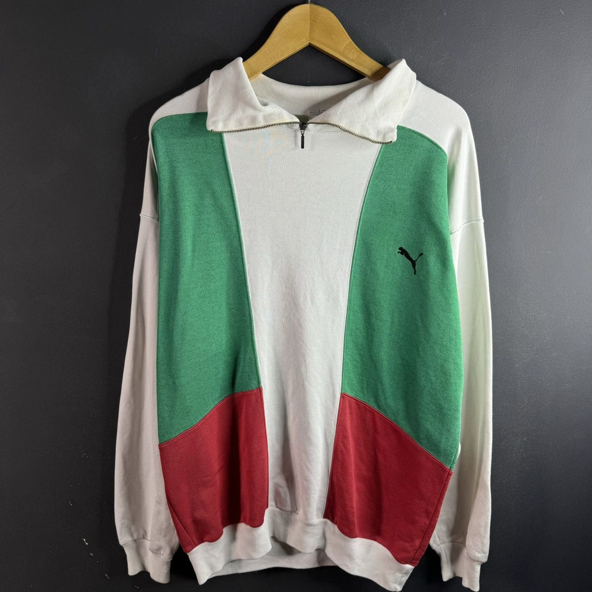 Puma Vintage Puma Italia Y2K Three Tones Sweatshirt Size US M / EU 48-50 / 2 - 2 Thumbnail