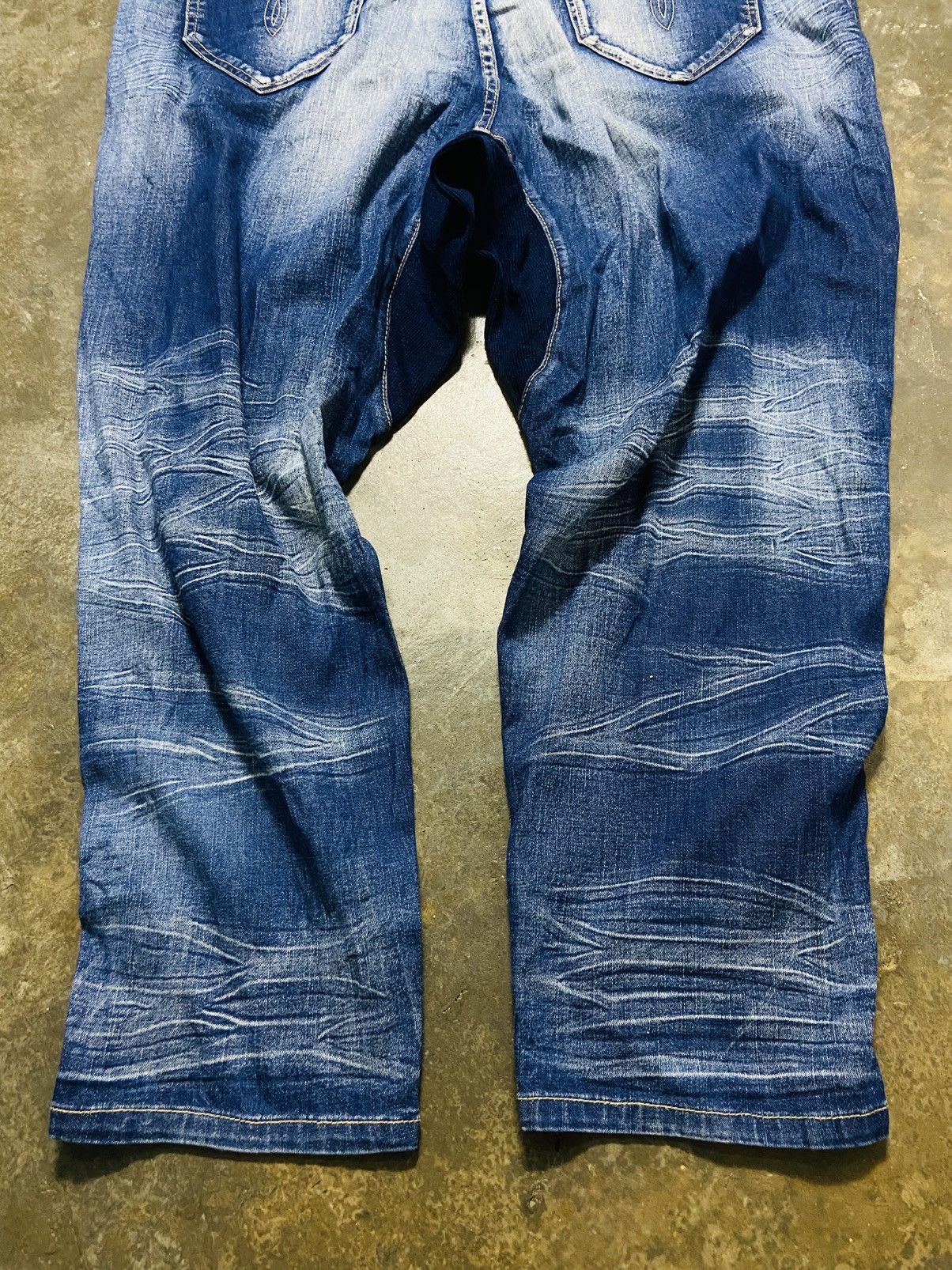 Japanese Brand Glamb Drop Crotch Distressed Denim Jeans Size US 38 / EU 54 - 12 Thumbnail