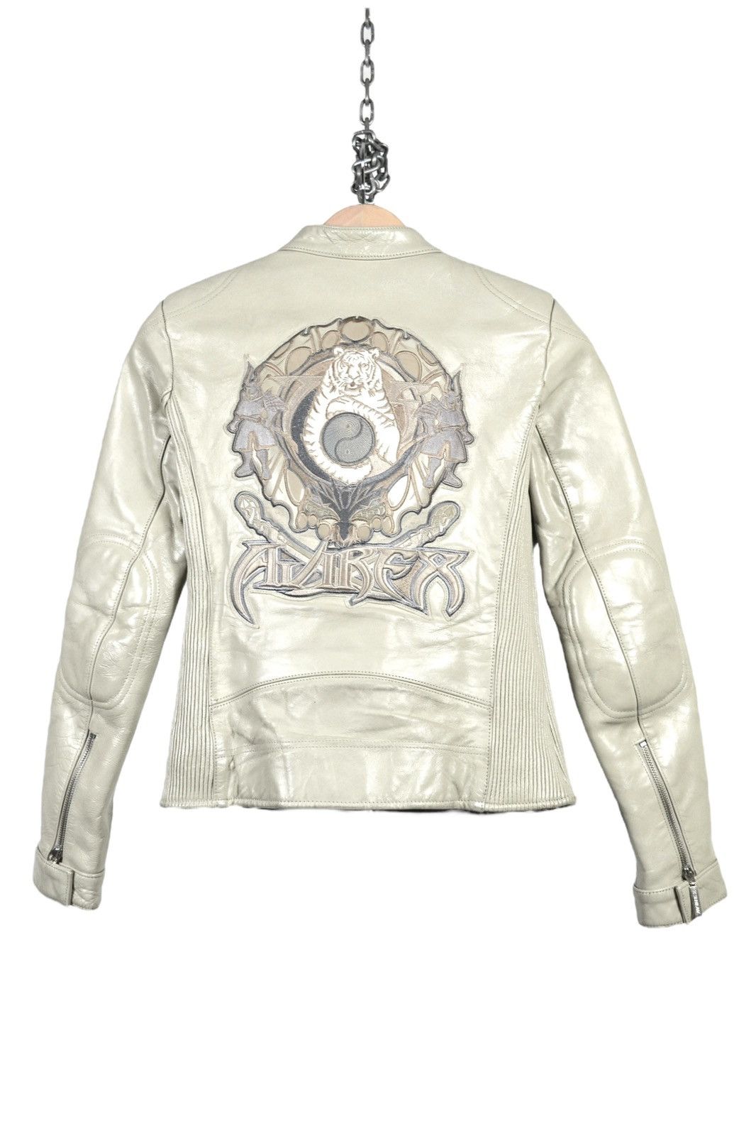 Avirex Y2K Avirex Leather Embroidered Samurai Japanese Biker Jacket Size XS / US 0-2 / IT 36-38 - 4 Thumbnail