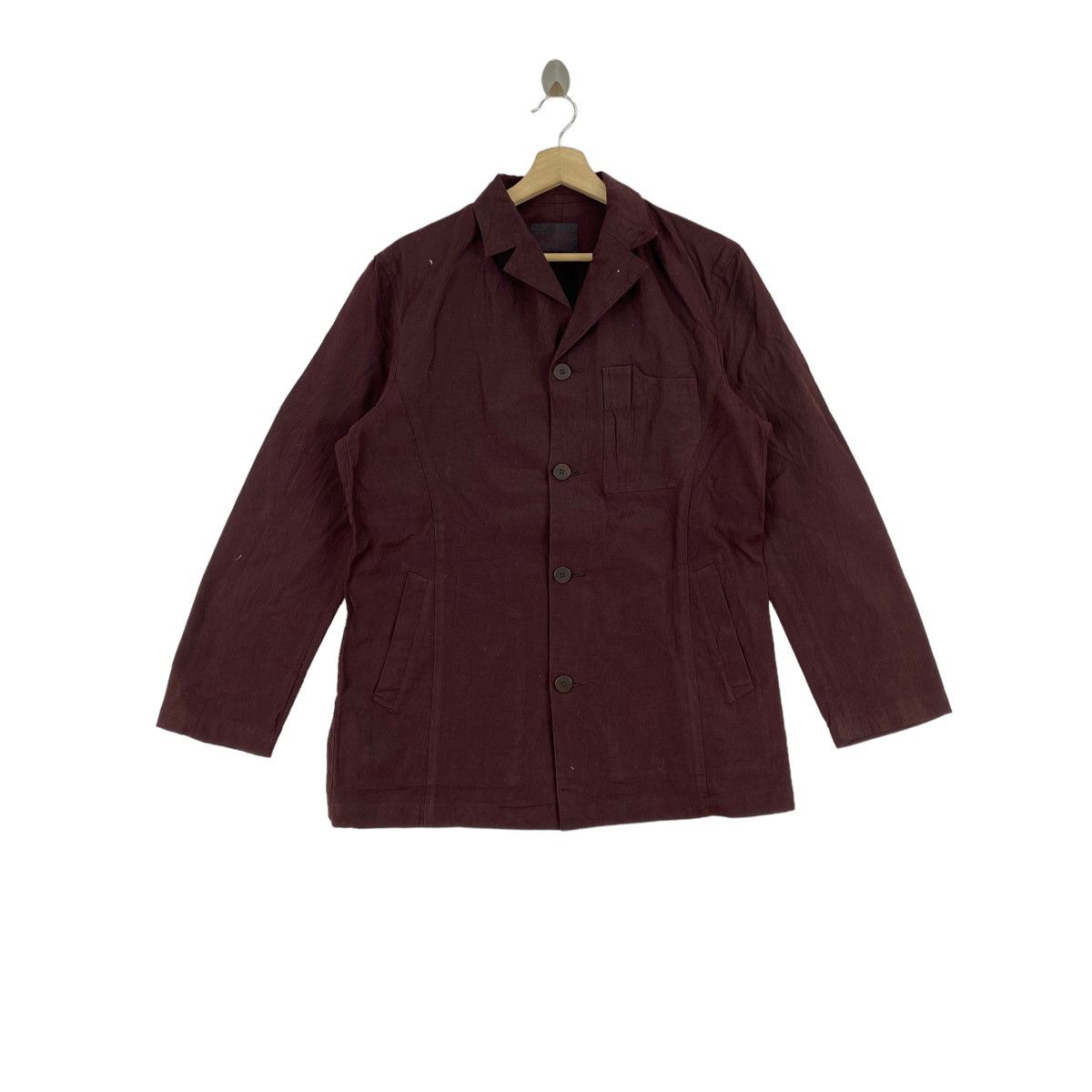 Japanese Brand × Takeo Kikuchi TAKEO KIKUCHI Japanese Brand Button Up Multi Pockets Maroon Size US M / EU 48-50 / 2 - 1 Thumbnail