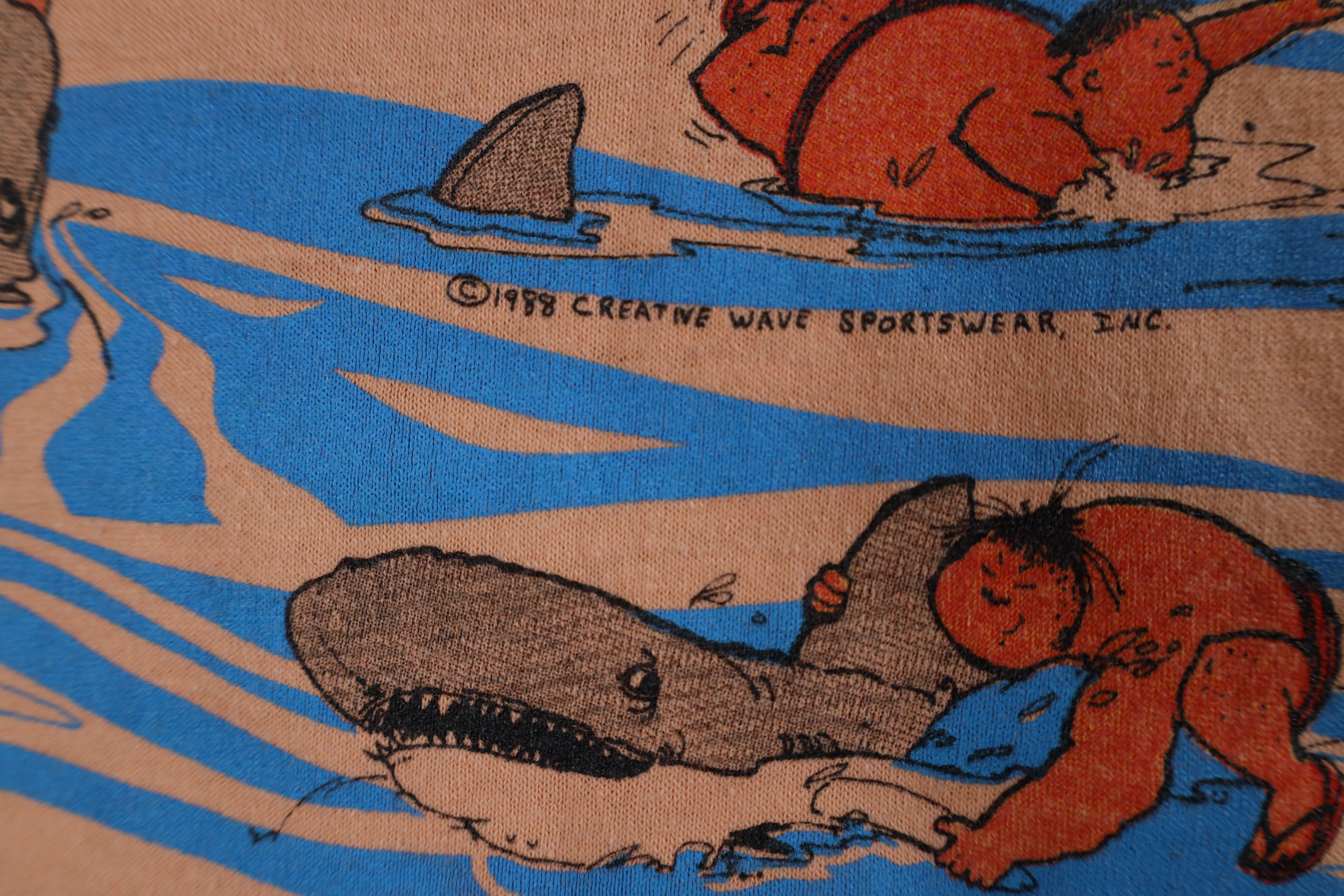 Vintage Vintage 80s Funny Comic Sumo Fishing Team T-Shirt Pink USA Size US M / EU 48-50 / 2 - 10 Thumbnail