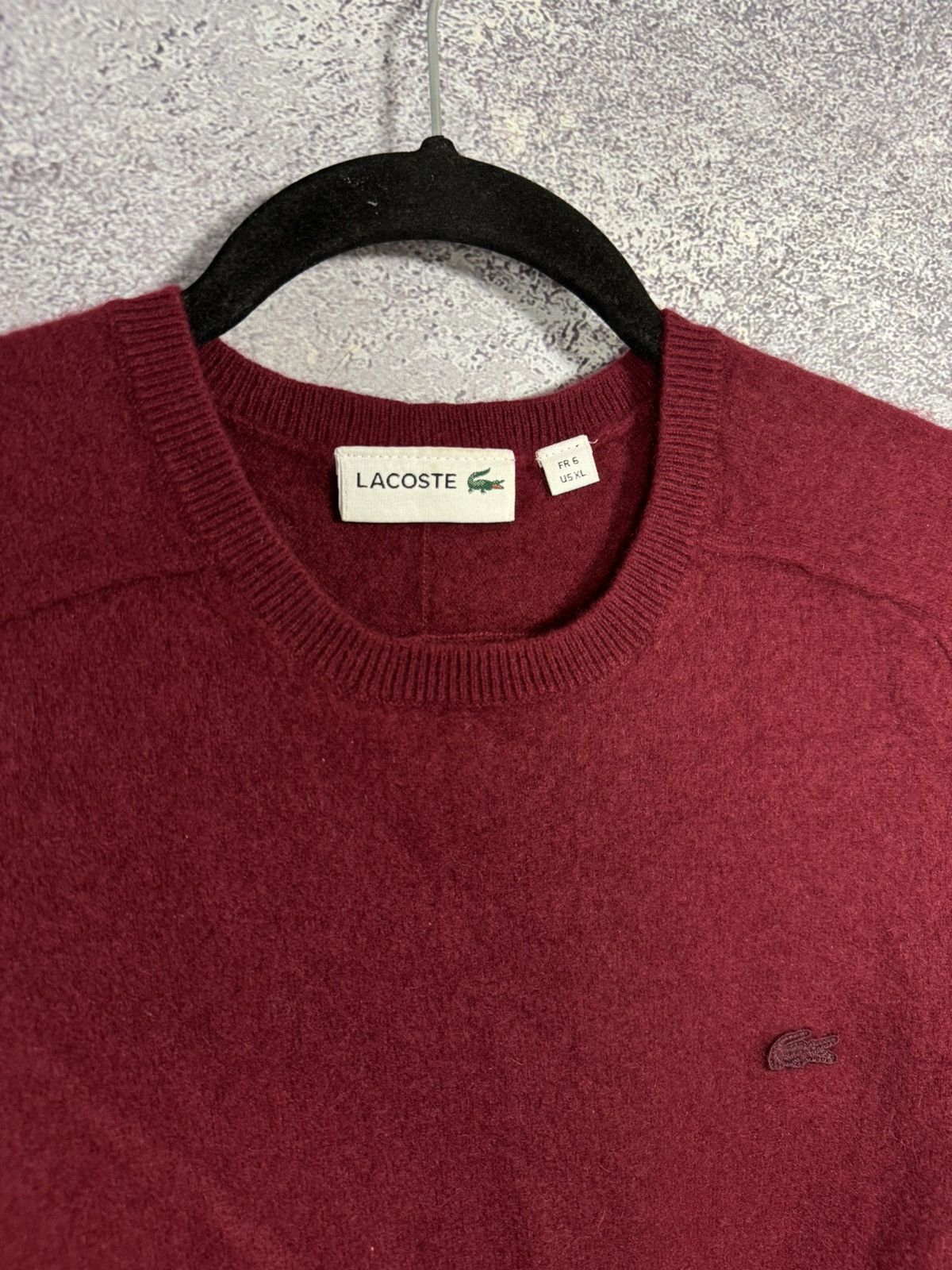 Lacoste × Vintage Lacoste Sweater Mens Red Size S(6) 100% Cashmere Knit Crew N Size US S / EU 44-46 / 1 - 9 Thumbnail