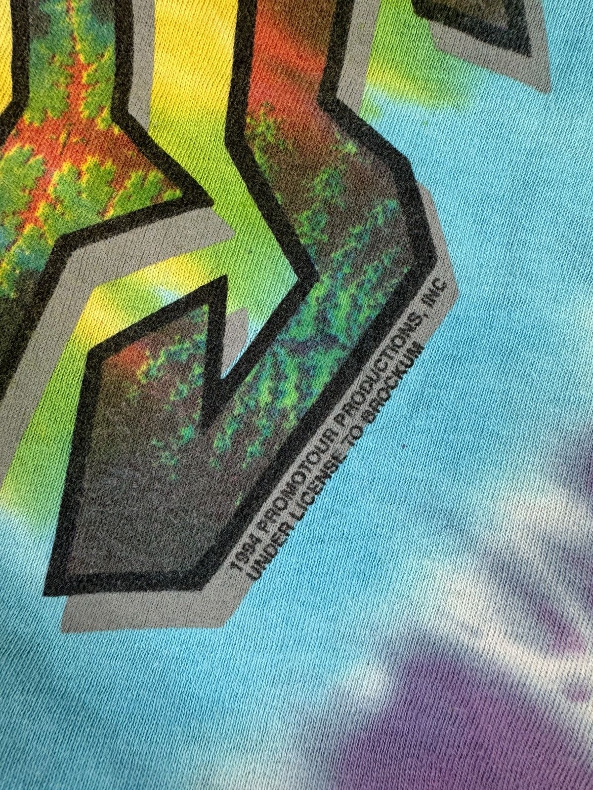 Band Tees × Vintage Vintage 1994 The Rolling Stones tongue rainbow tie dye tee Size US XL / EU 56 / 4 - 14 Thumbnail