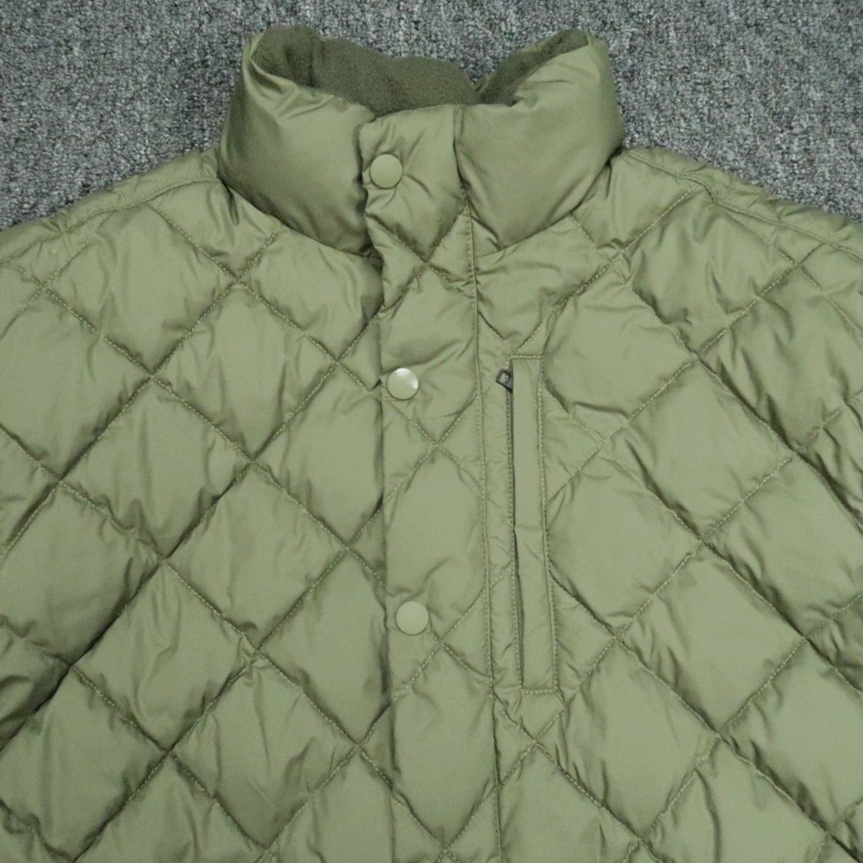 Mizzen+Main Mizzen+Main Jacket Mens M Green Quilted Puffer Full Zip Snap Mid-Length Stand-Up Collar Winter Fall Spring Size US M / EU 48-50 / 2 - 2 Thumbnail