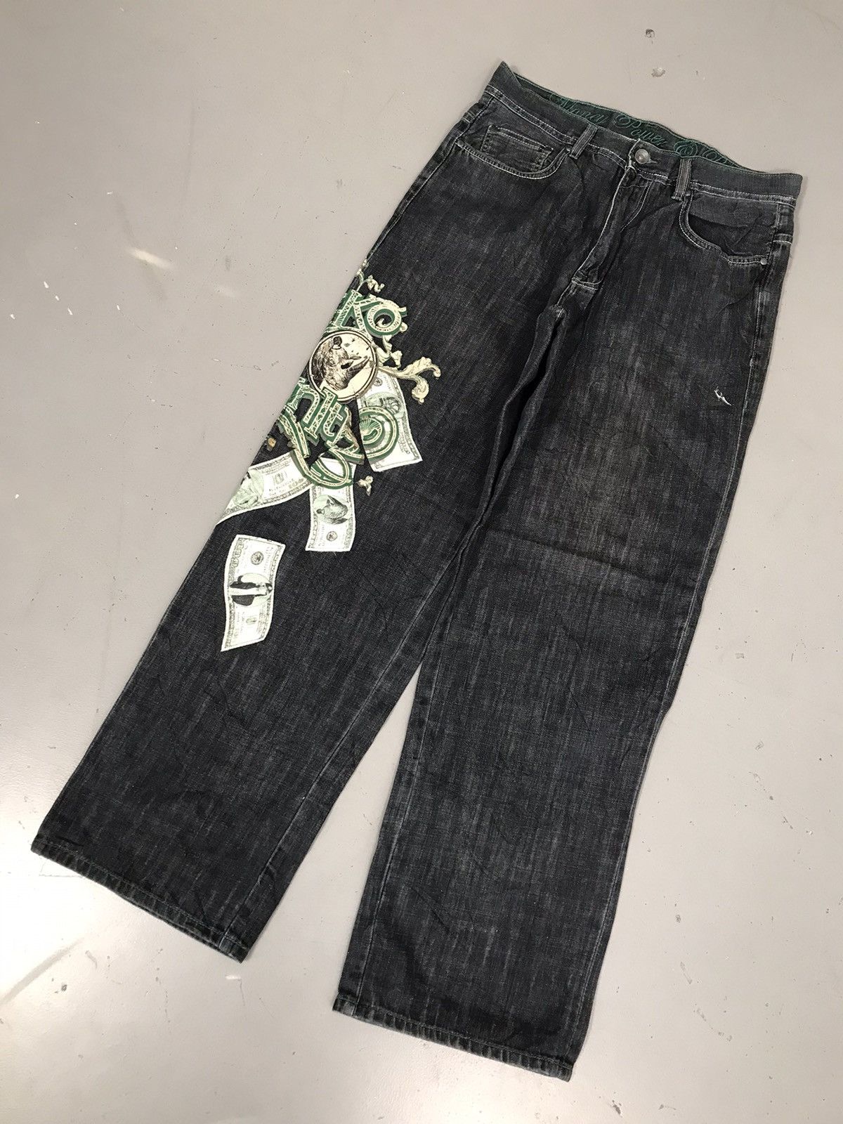 Ecko Unltd. × Vintage VTG ECKO UNLTD DOLLAR 💵 DENIM Size US 34 / EU 50 - 4 Thumbnail