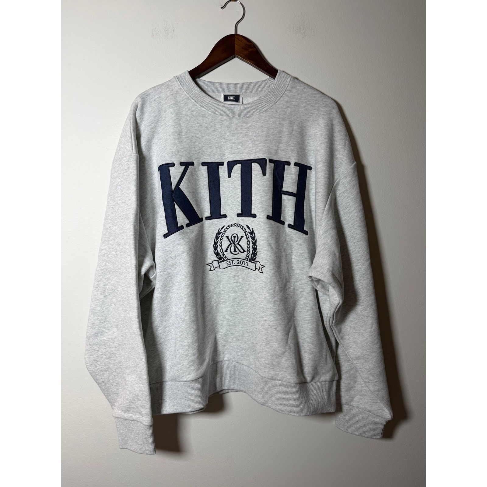 Kith Kith Collegiate Nelson Crewneck 'Light Heather Grey' Size US L / EU 52-54 / 3 - 1 Thumbnail
