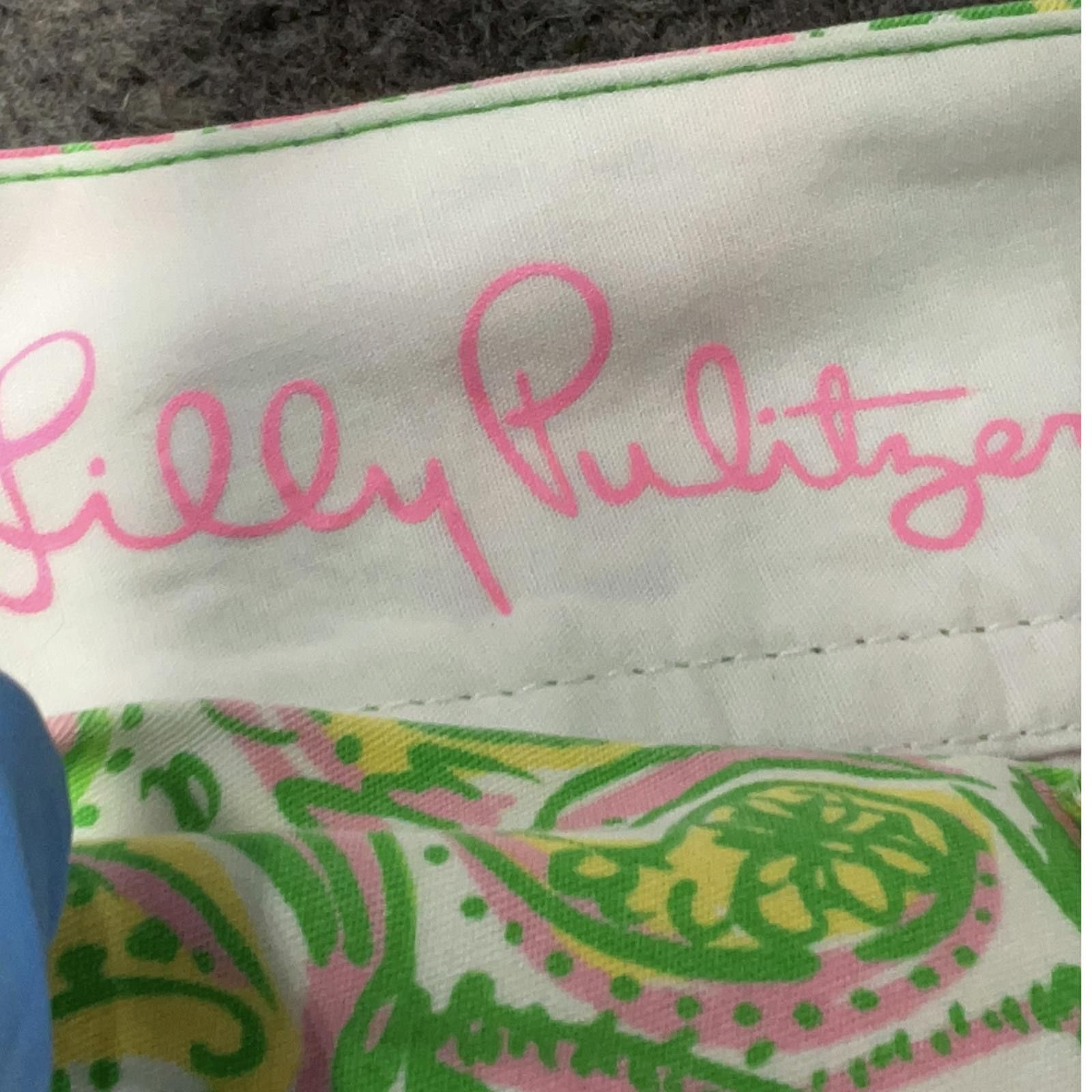 Other Lilly Pulitzer Pink Flamingo Print Cotton Shorts Size 0 Size 25" / US 0 / IT 36 - 3 Thumbnail