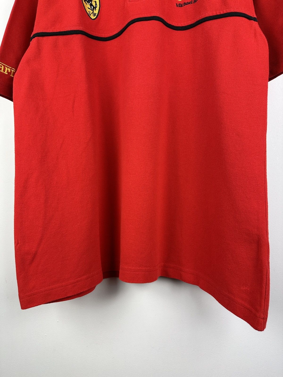 Ferrari × Vintage Vintage 90’s Ferrari Michael Schumacher Racing Polo T-shirt Size US M / EU 48-50 / 2 - 8 Thumbnail