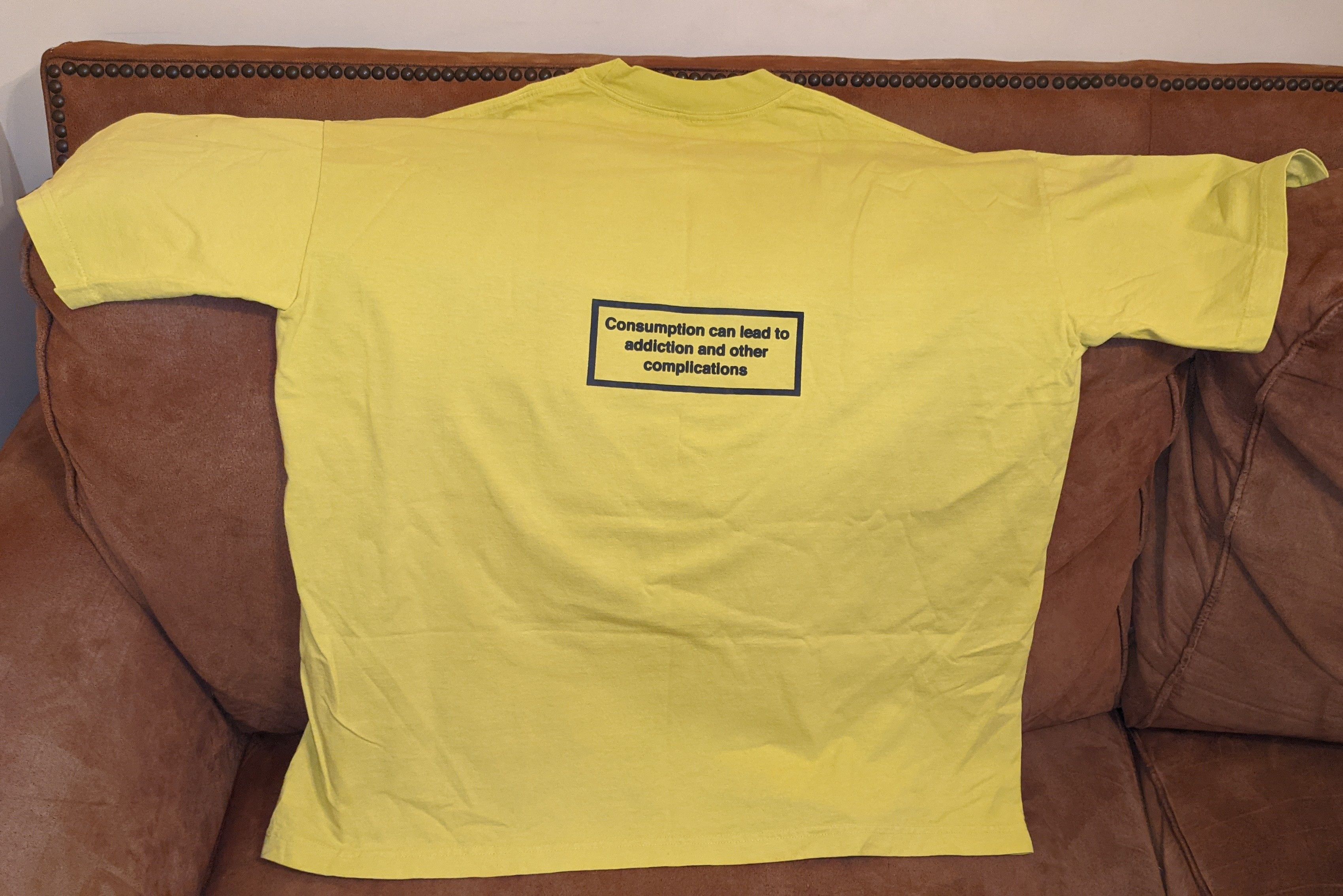 Other Vague Studios ADDICTION Hazard Yellow T - Shirt Size US XL / EU 56 / 4 - 3 Thumbnail