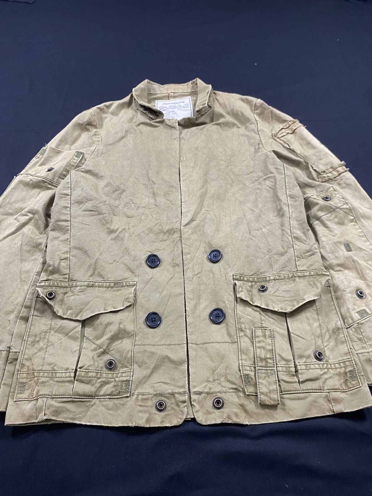 20471120 Japanese Military Jacket Punk Distressed Taxi Driver Style Size US M / EU 48-50 / 2 - 4 Thumbnail