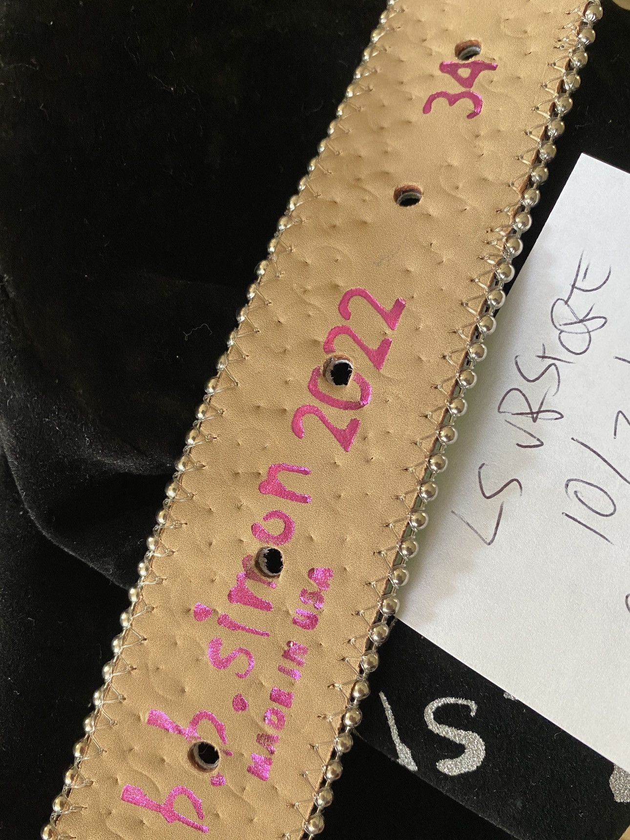 B.B. Simon BB Simon Slime Green Exclusive Belt 34 Size 34 - 7 Thumbnail
