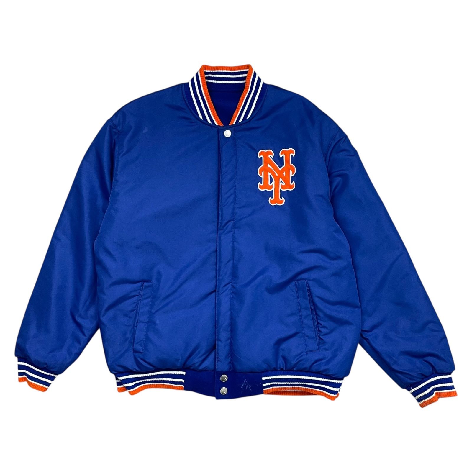 MLB VTG 00s NEW YORK METS JH DESIGN REVERSIBLE VARSITY JACKET XL Size US XL / EU 56 / 4 - 3 Thumbnail