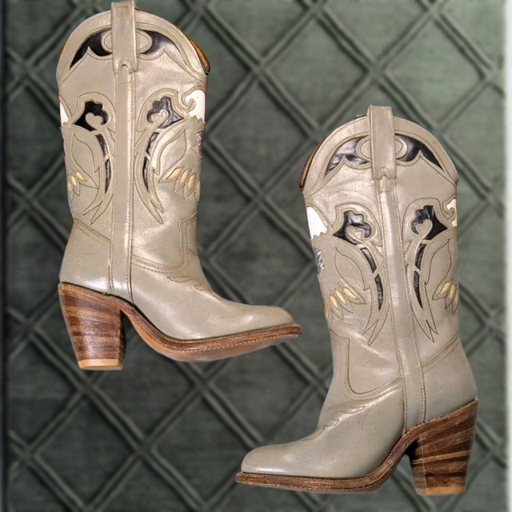 Vintage VINTAGE Miss Capezio Boots Bald Eagle Cowboy Cowgirl Made In USA Womens Size 5.5 Size US 6 / IT 36 - 1 Thumbnail