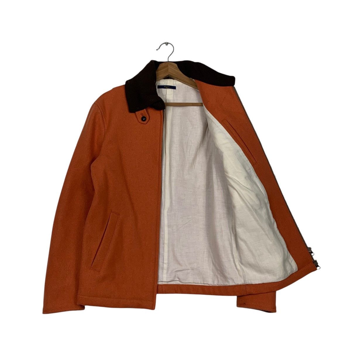 Japanese Brand SIMPLICITE PLUS Orange Wool Casual Jacket #2306-C103 Size US S / EU 44-46 / 1 - 9 Thumbnail