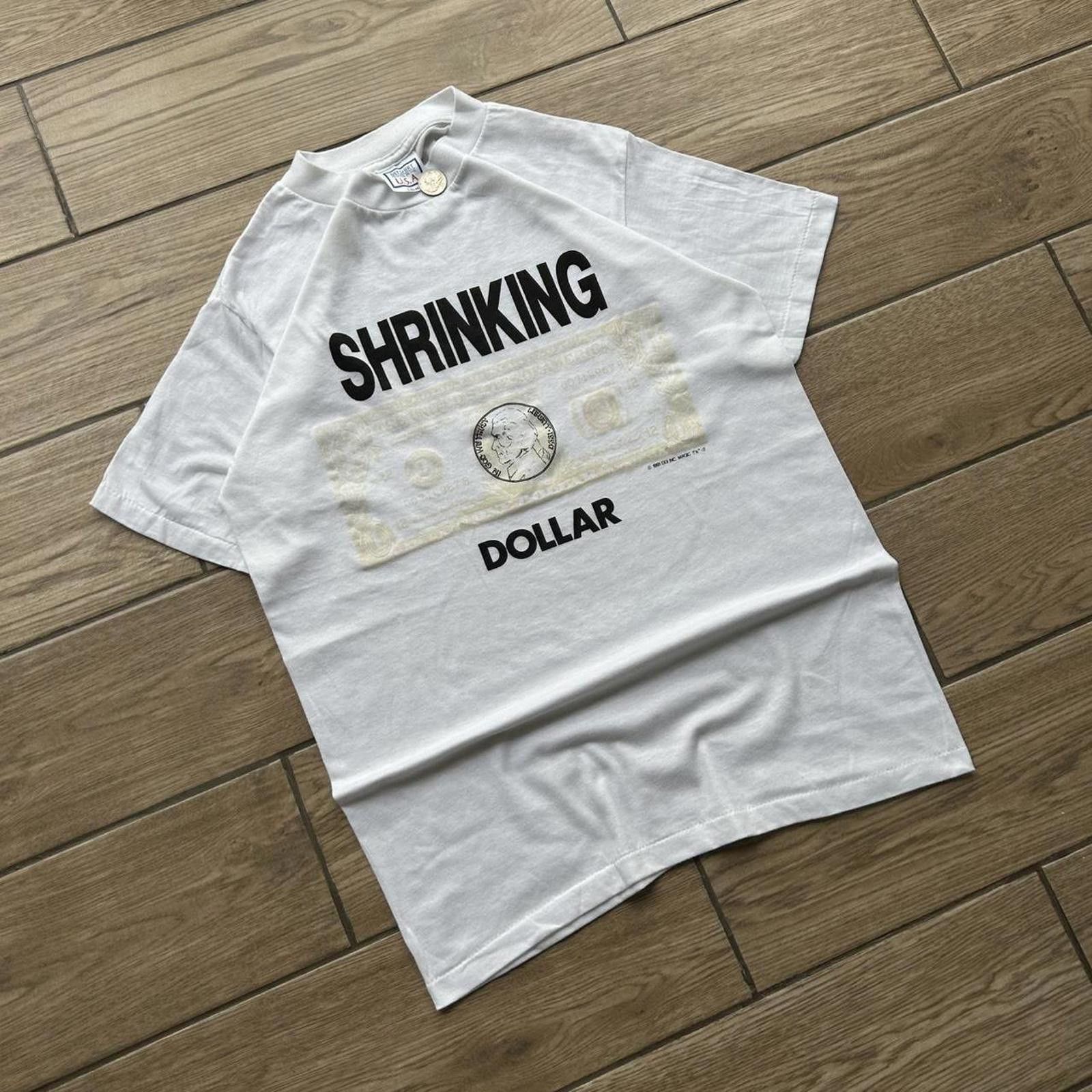 Designer Vintage 1991 Shrinking Dollar By Magic Single Stitch T-Shirt Size US M / EU 48-50 / 2 - 2 Thumbnail