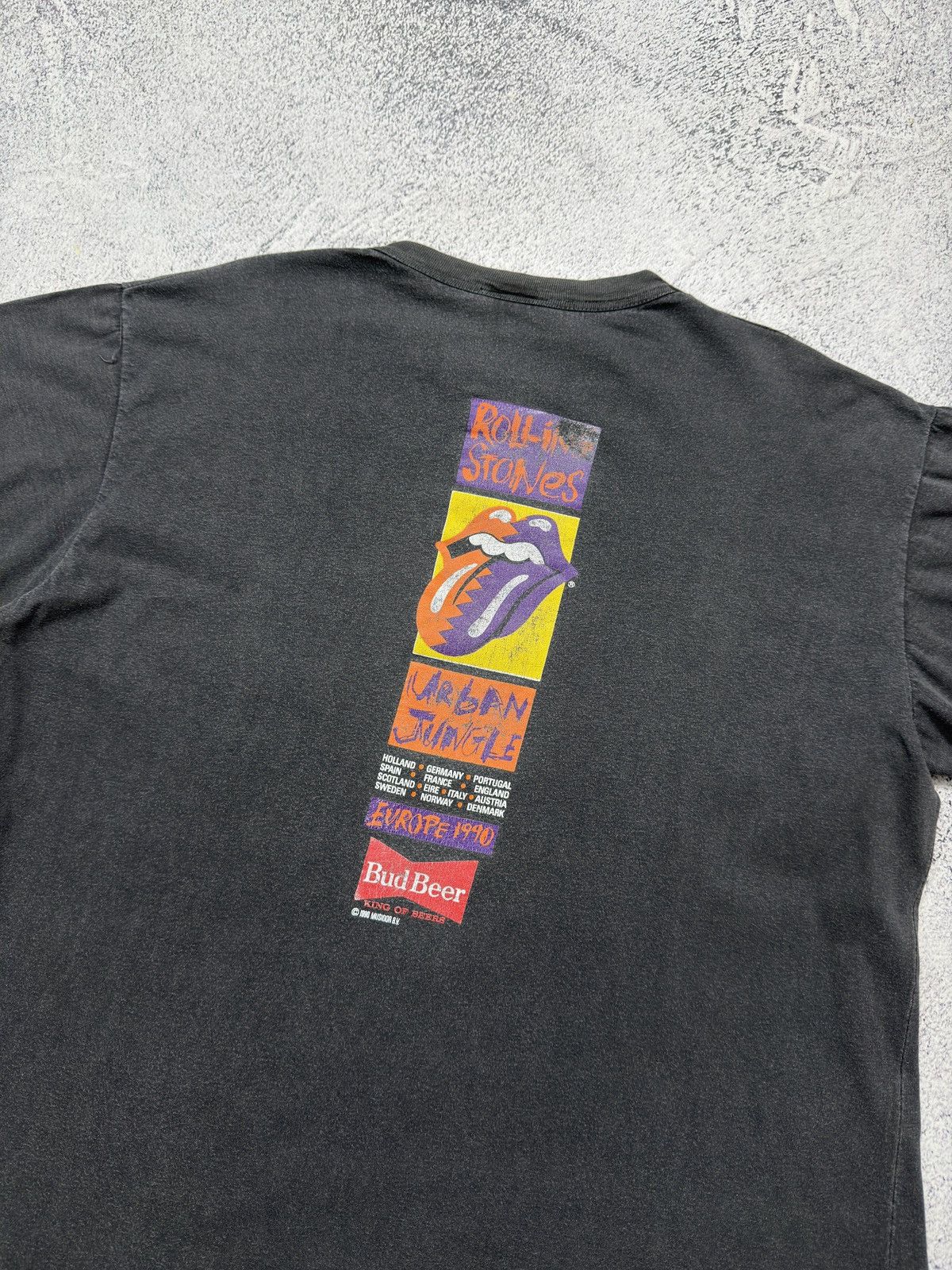 Band Tees × The Rolling Stones × Vintage VTG The Rolling Stone 1990 Urban Jungle Europe Tour T-Shirt Size US L / EU 52-54 / 3 - 16 Thumbnail