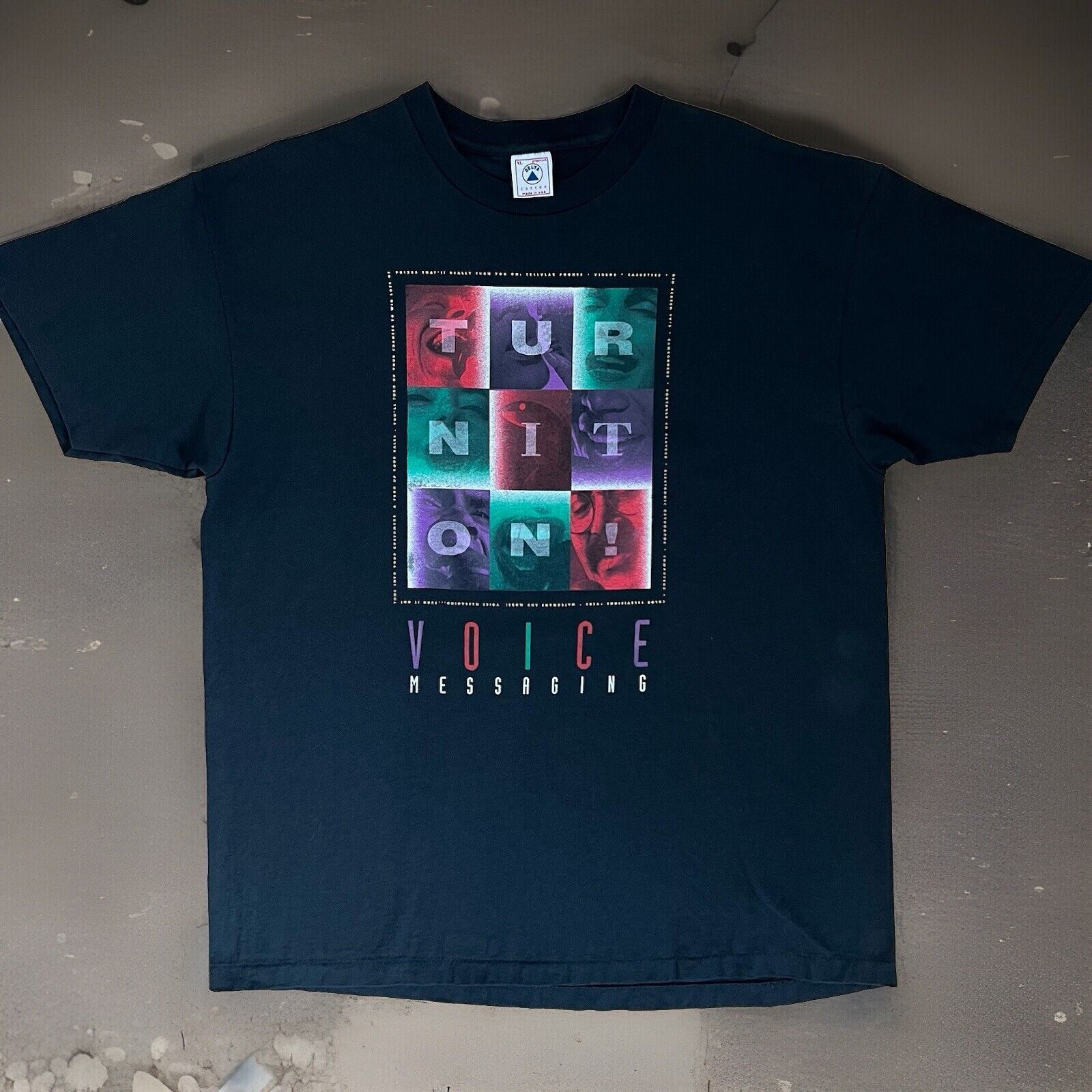 Vintage Vintage Voice Messaging Shirt XL Black Y2K Technology Size US XL / EU 56 / 4 - 1 Thumbnail