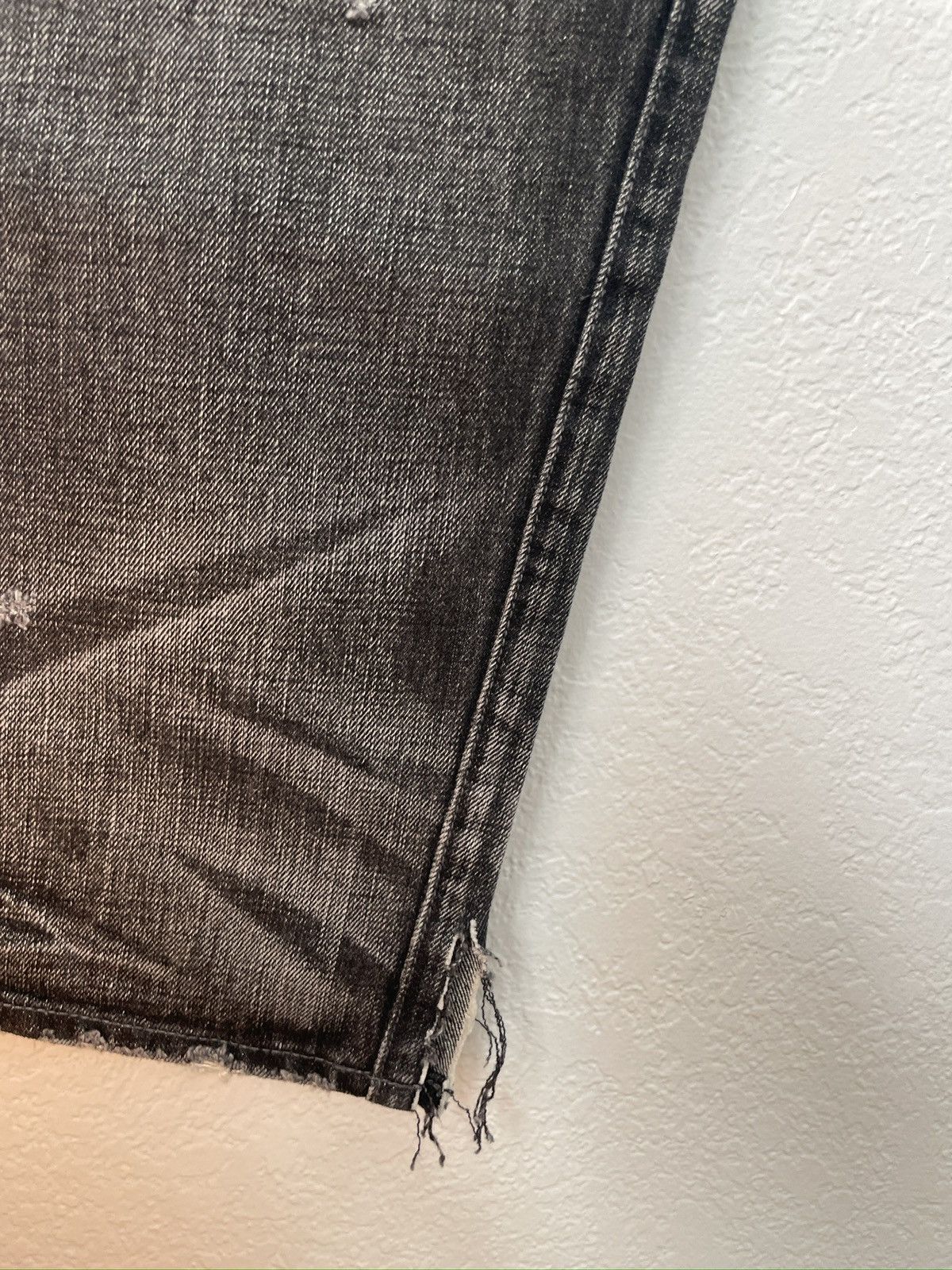 Japanese Brand × Vintage Wirote Distressed Selvedge Black Denim Jeans Size US 32 / EU 48 - 4 Thumbnail