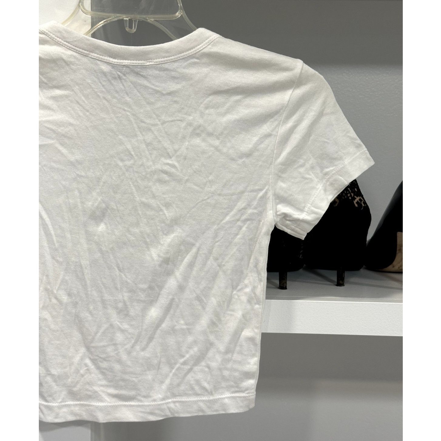 WeWoreWhat WeWoreWhat White Crop Crew Neck Short Sleeve TShirt XS NWOT Size XS / US 0-2 / IT 36-38 - 7 Thumbnail