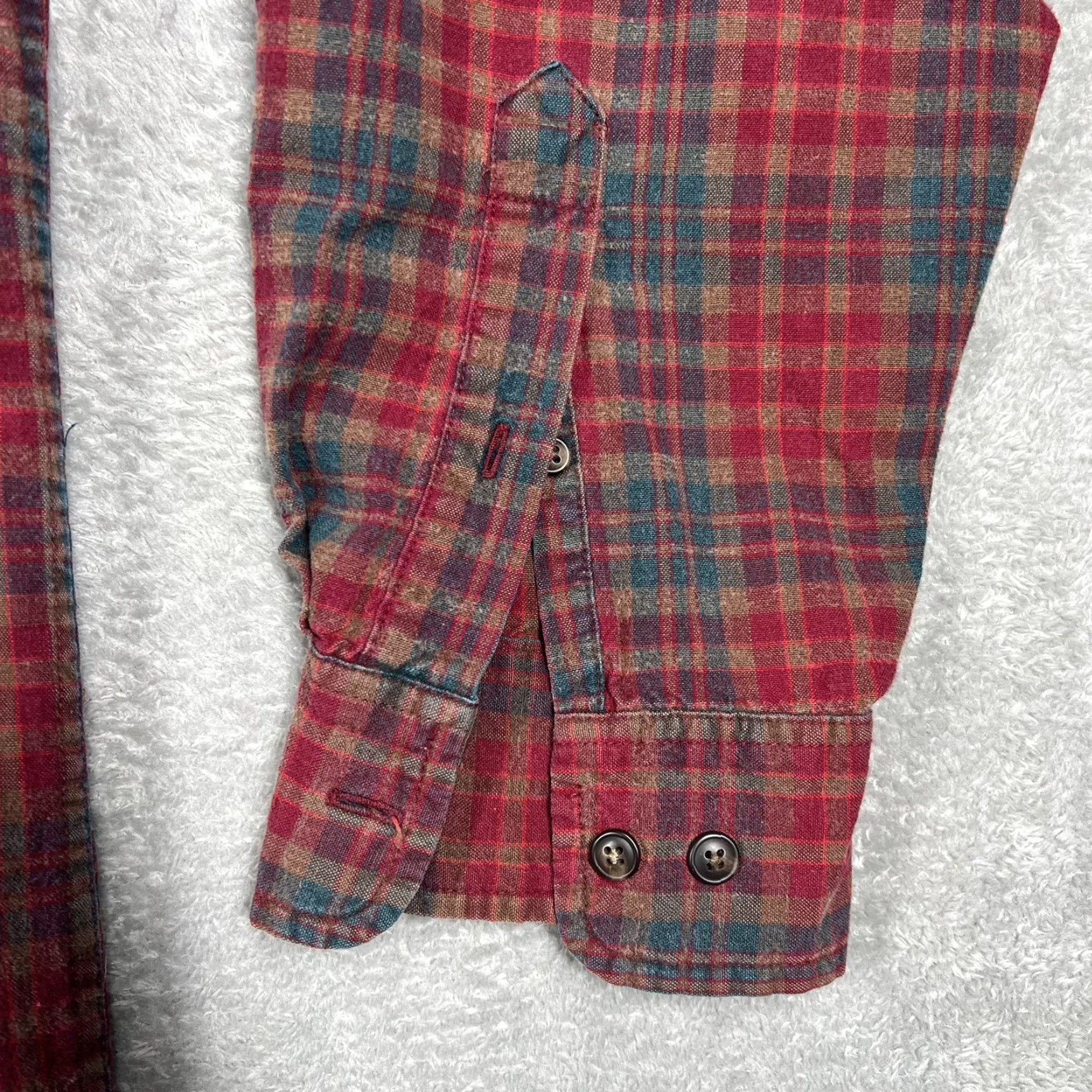 Gap Gap Button-Up Shirt Mens L Long Sleeve Plaid Flannel Red Multicolor Pocket Casual Outdoor Fall Winter EUC Size US L / EU 52-54 / 3 - 3 Thumbnail