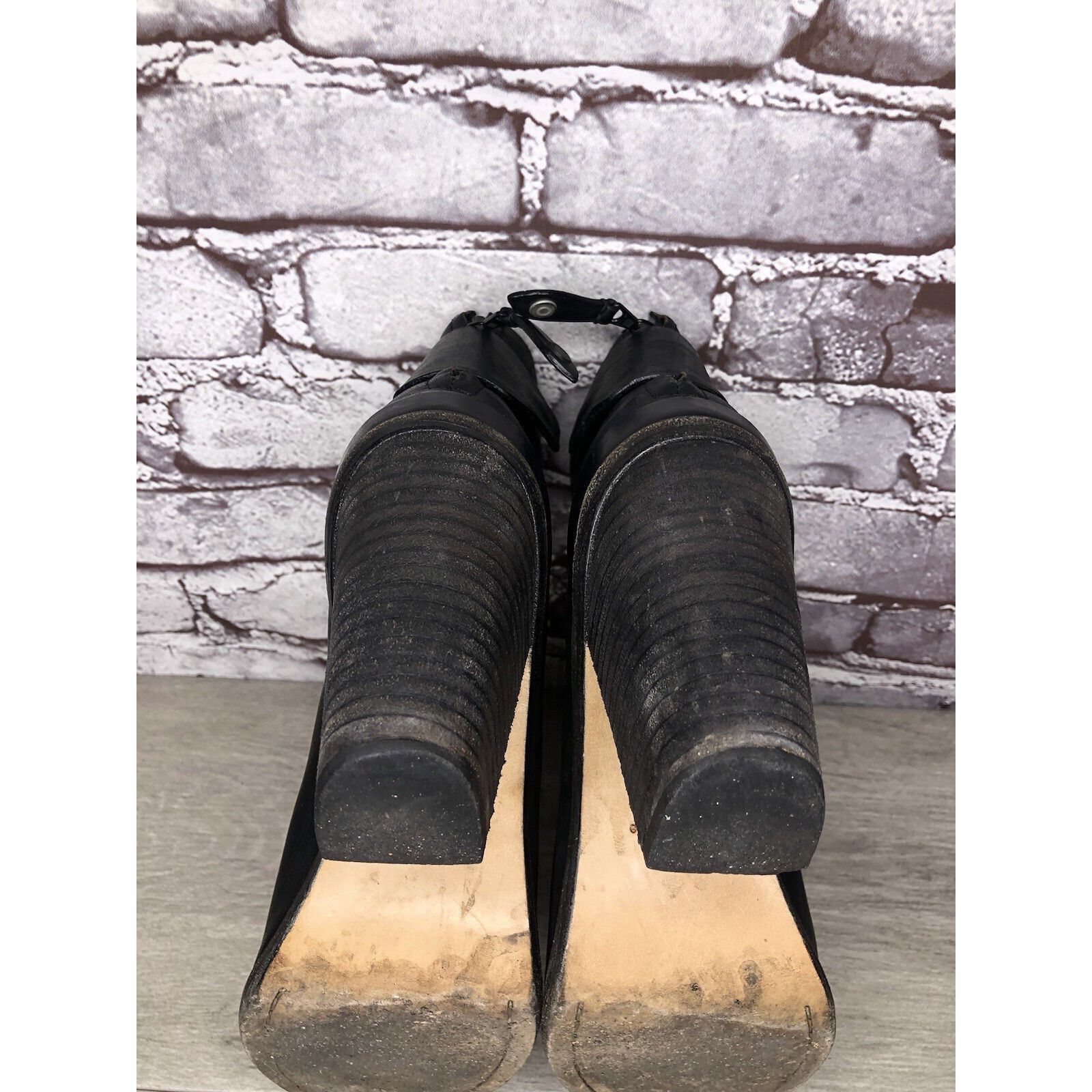 Rag & Bone Rag & Bone Black Leather Ankle Back Zip Heel Booties Women S Size US 9 / IT 39 - 7 Thumbnail
