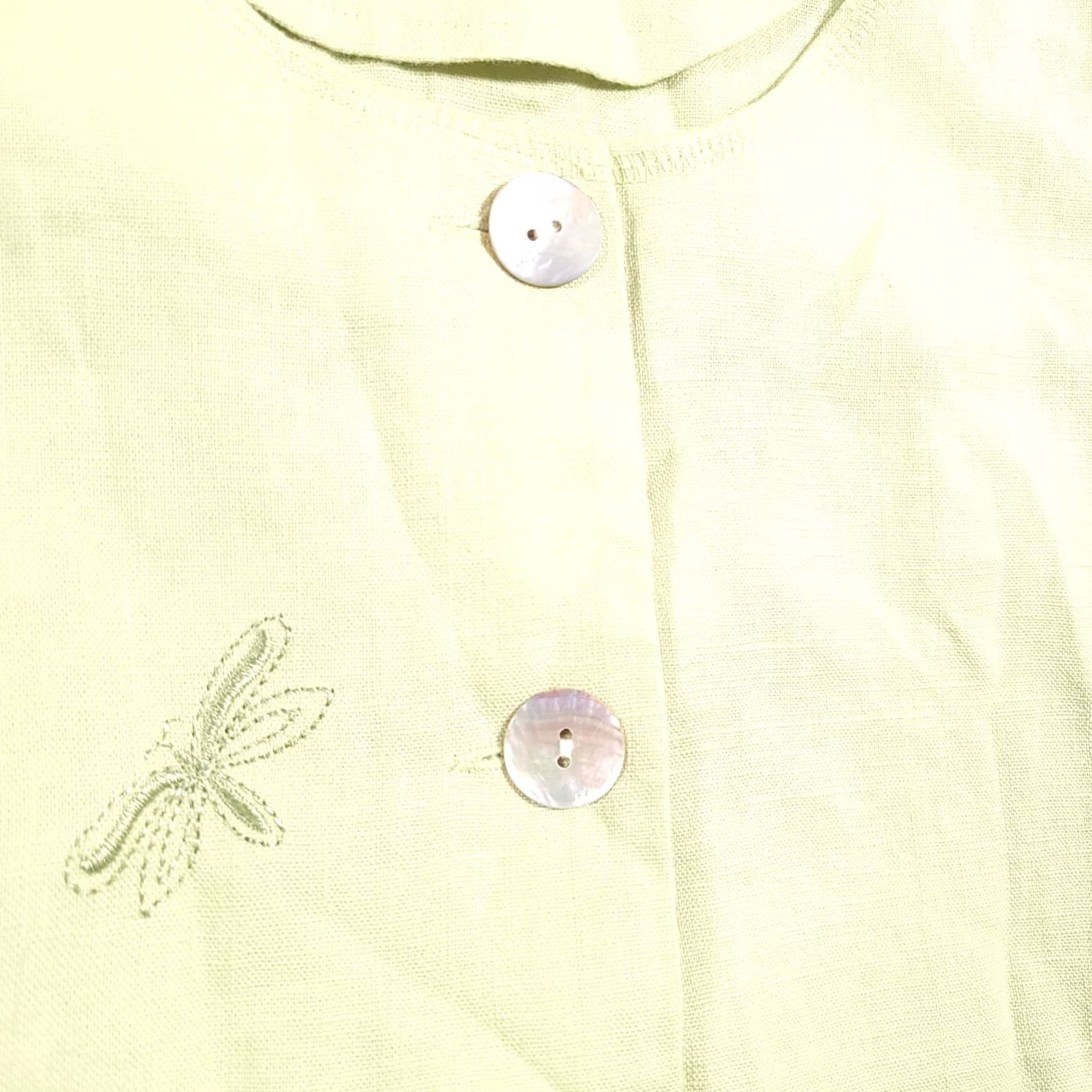 Vintage Vtg Portraits By Southern Isles Linen Button Up Shirt Womens 14 Embroidered Open Size XL / US 12-14 / IT 48-50 - 4 Thumbnail