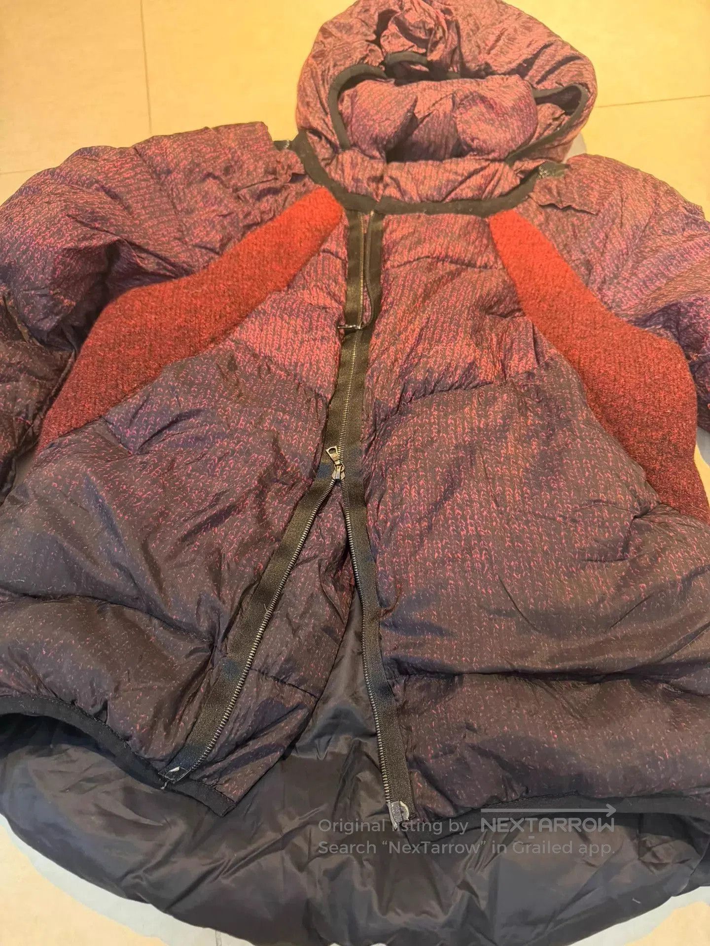 Undercover Red Heavy Insulated Hooded Jacket Size S. Size US S / EU 44-46 / 1 - 3 Thumbnail