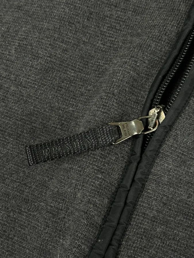 Prada AW2007 Prada Grey Wool Blend Nylon Sleeves Track Jacket Size US M / EU 48-50 / 2 - 9 Thumbnail