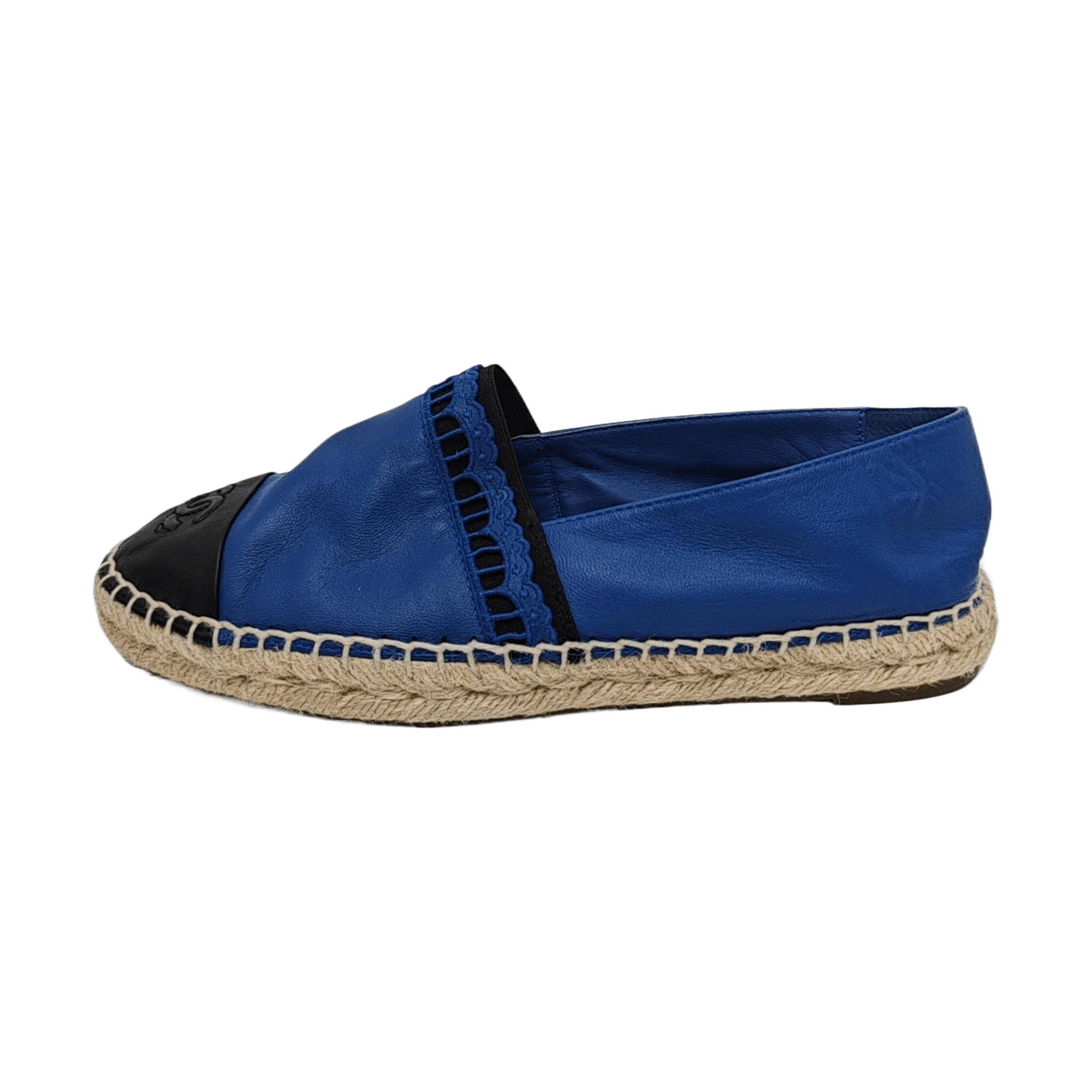 Chanel Chanel Blue Leather Espadrilles Size 40 Size US 9 / IT 39 - 1 Thumbnail