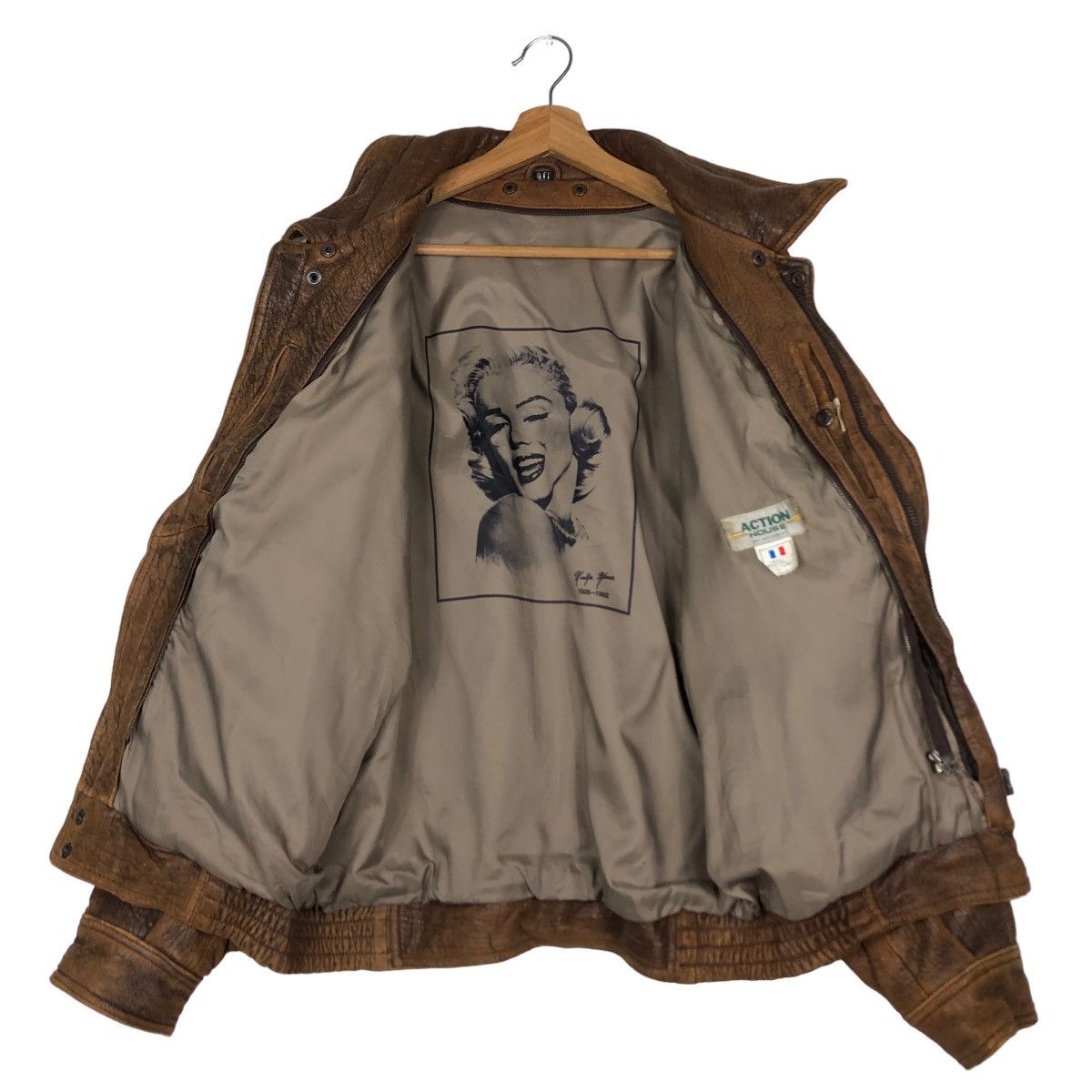 Issey Miyake 🔥Vintage Fly Leather Jacket Bomber Design Marilyn Manrose Size US M / EU 48-50 / 2 - 13 Thumbnail