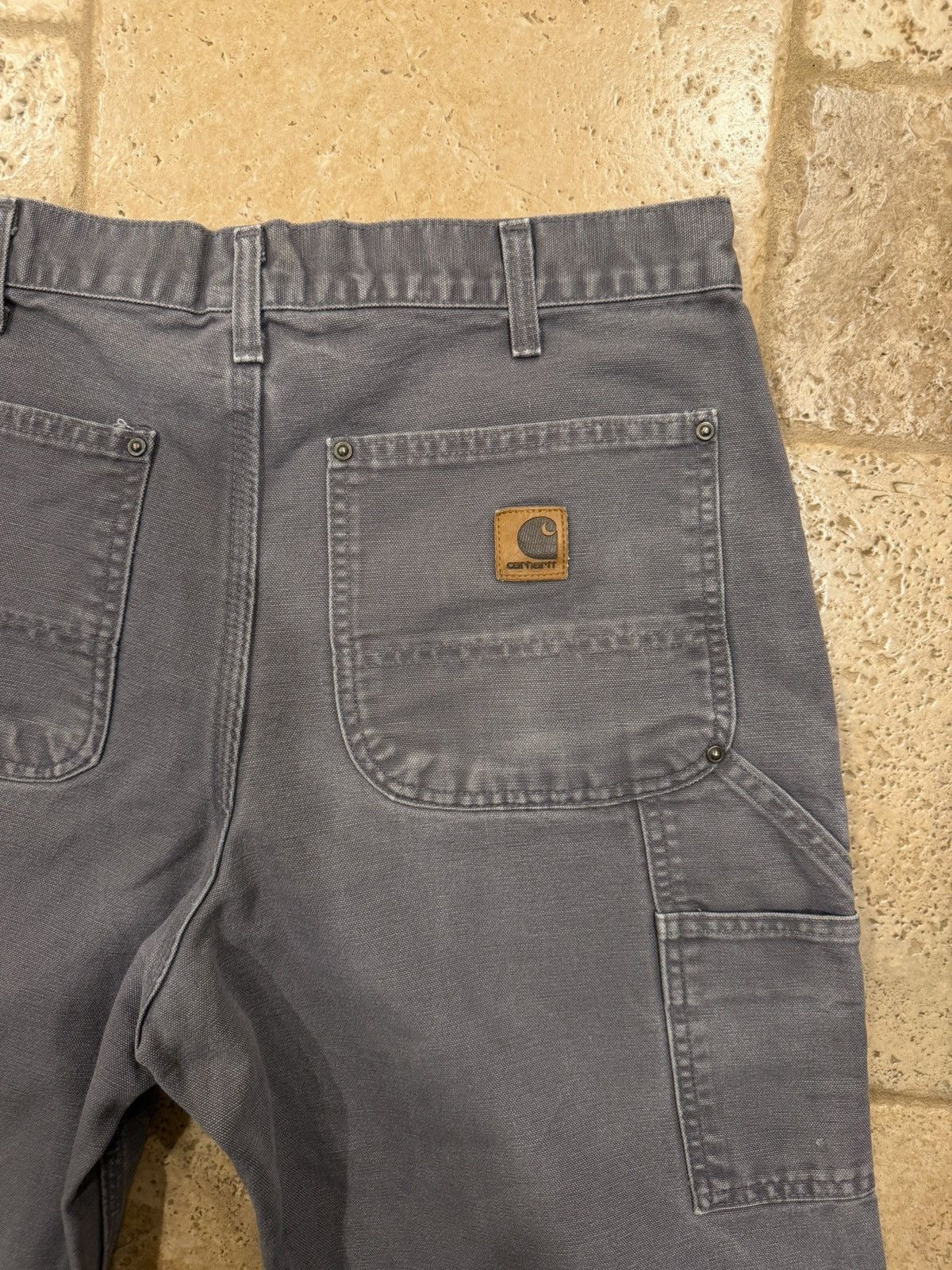 Carhartt Vintage Carhartt Carpenter Double Knees Distress Grey Pants Size US 33 - 8 Thumbnail