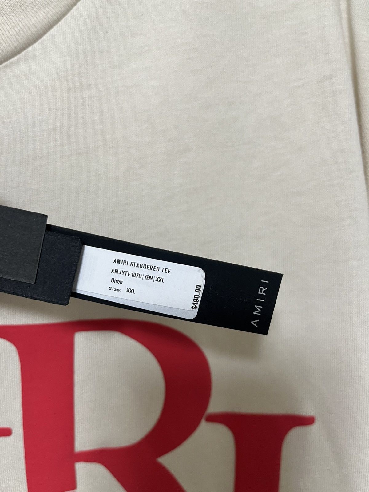 Amiri Amiri Staggered Tee Sz XXL(Cream) Size US XXL / EU 58 / 5 - 6 Thumbnail