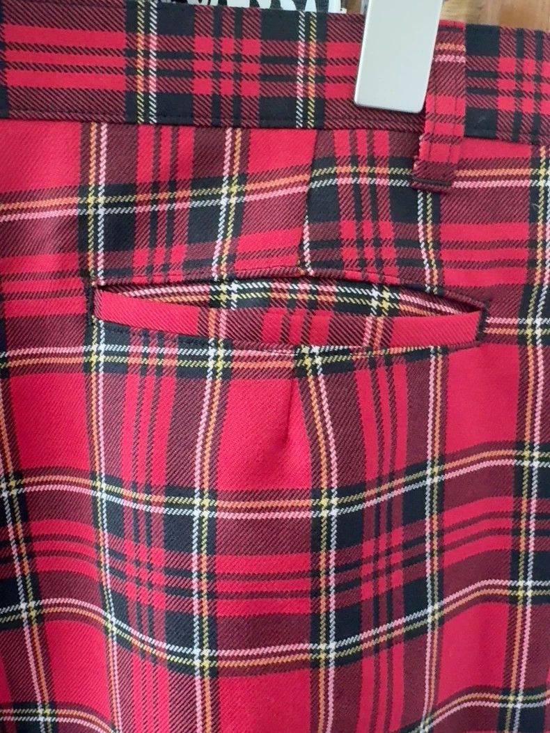 Comme des Garcons Comme Des Garcons size M Classic red check cropped pants Size 24" / US 00 / IT 34 - 3 Thumbnail