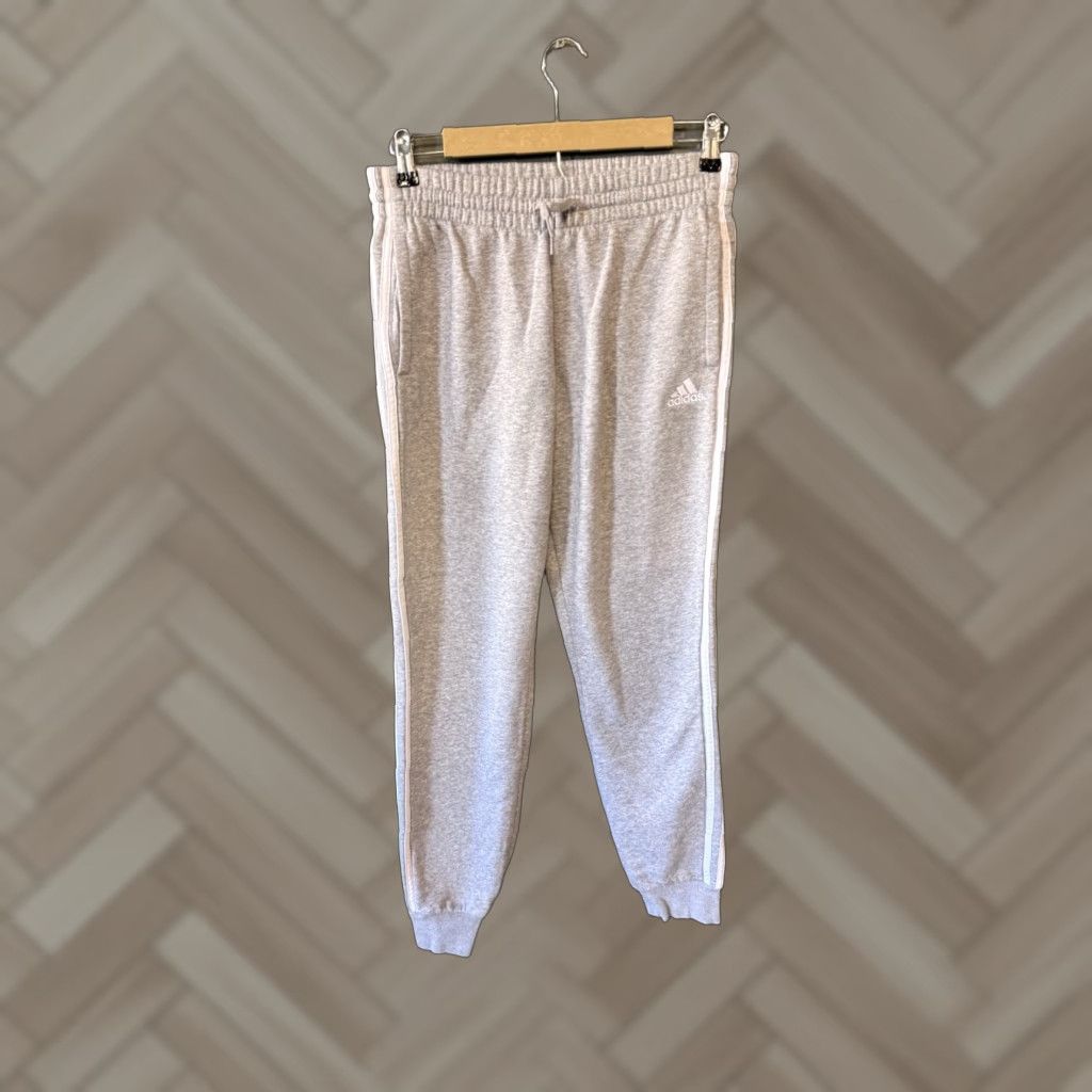 Adidas Adidas Mens Gray Jogger Sweatpants Drawstring Size M Activewear Pants Size US 31 - 1 Thumbnail