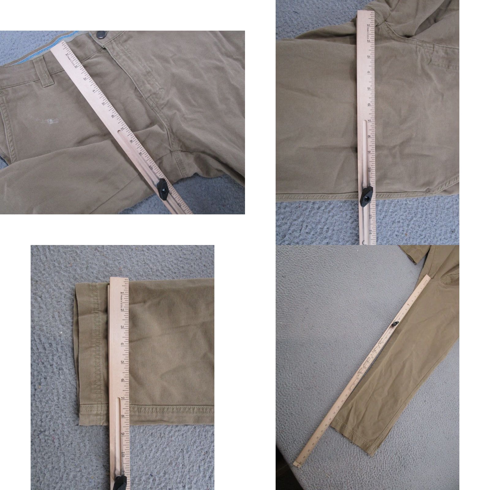 Vintage Columbia Beige Pants Straight Leg 34x30 Cargo Canvas Zip Pockets Men Regular Classic Chino 5-Pocket Style Outdoor Logo 30 In Inseam Size US 34 / EU 50 - 8 Thumbnail