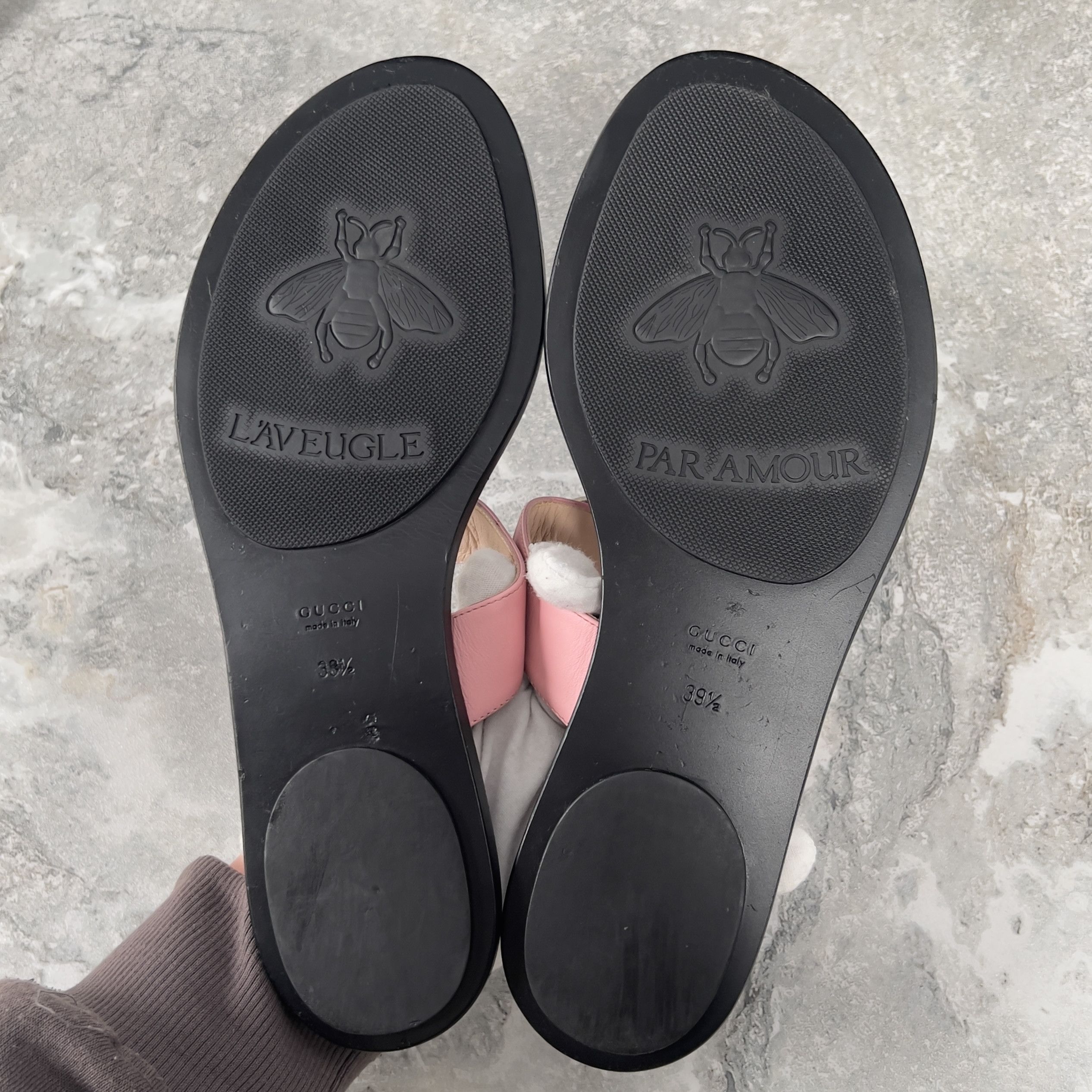 Gucci GUCCI Double GG Buckle Marmont Thong Sandal Leather Size US 9.5 / IT 39.5 - 9 Thumbnail