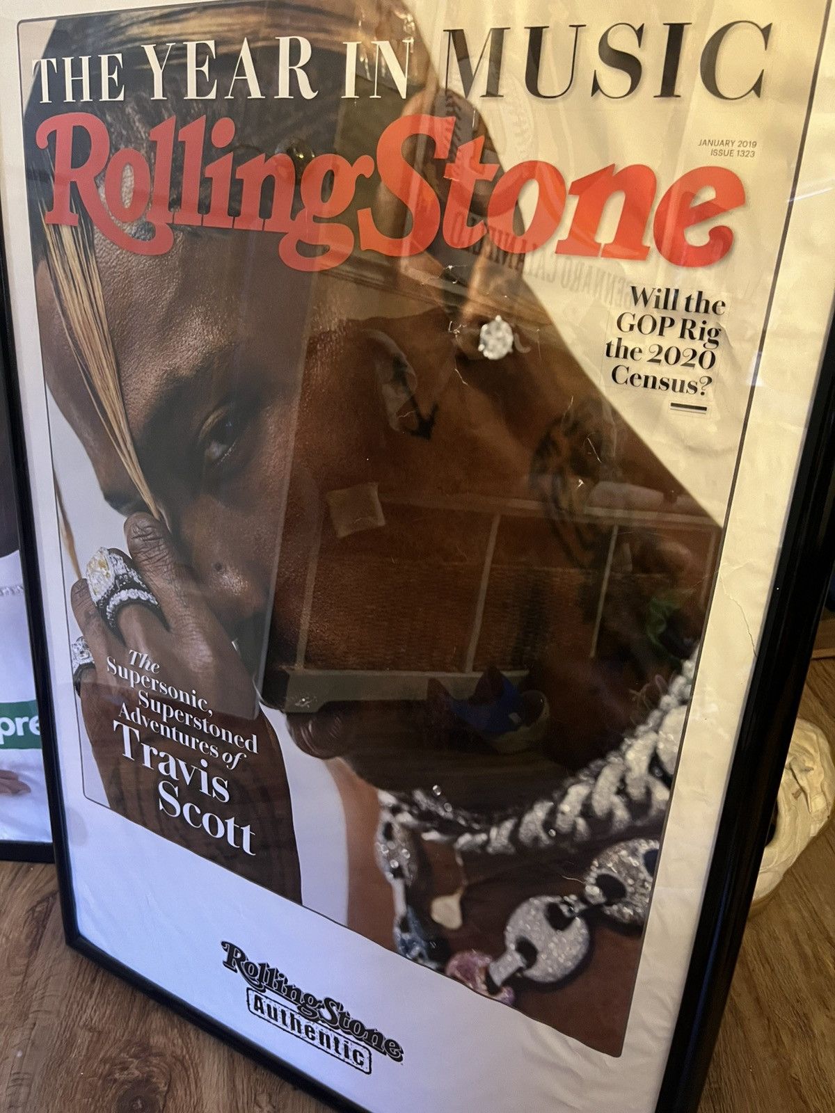 Travis Scott Travis scott x rolling stones poster framed Size ONE SIZE - 2 Thumbnail