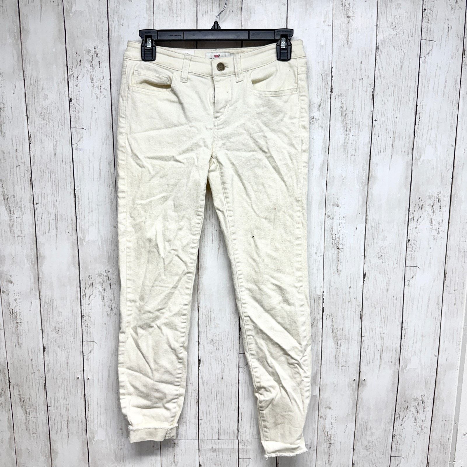 Vineyard Vines Vineyard Vines Pants Women Sz 2 Ivory High Rise Skinny Jeans Size 26" / US 2 / IT 38 - 1 Thumbnail