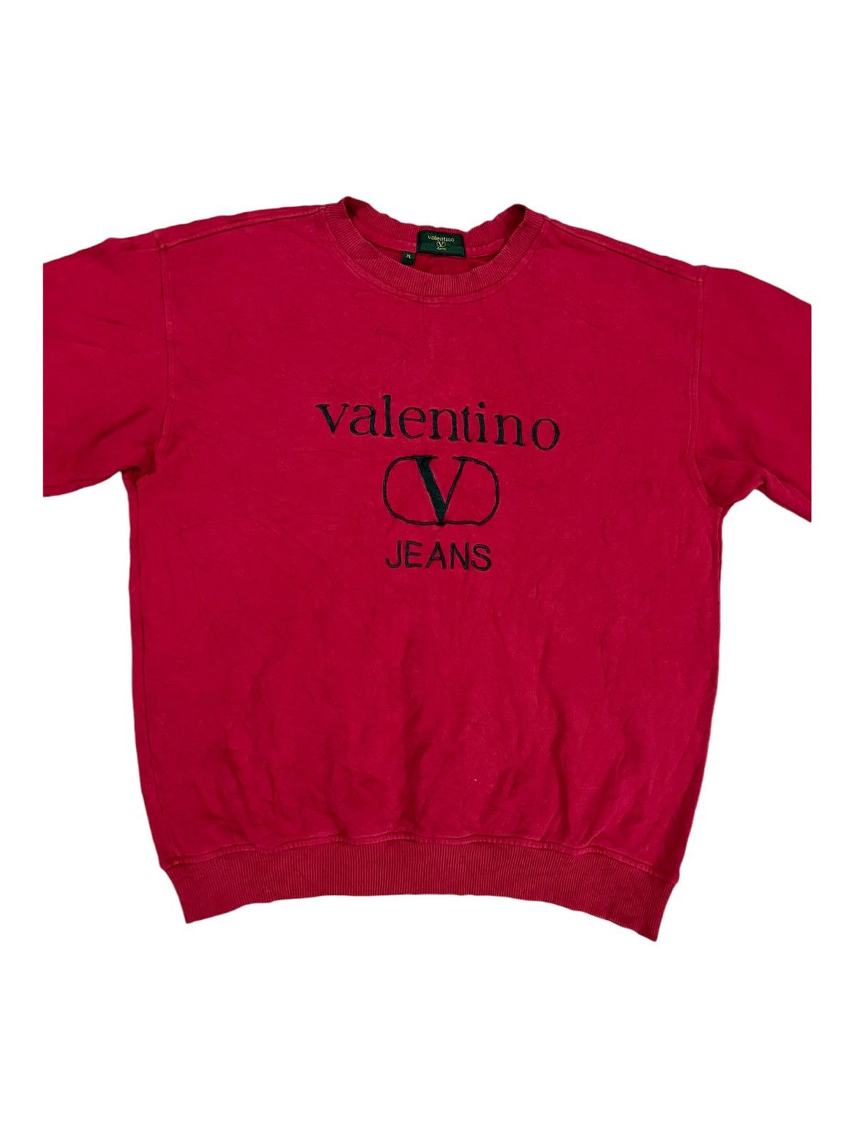Valentino 1990s Valentino Garavani Spellout Logo Crewneck Sweatshirt Size US L / EU 52-54 / 3 - 3 Thumbnail