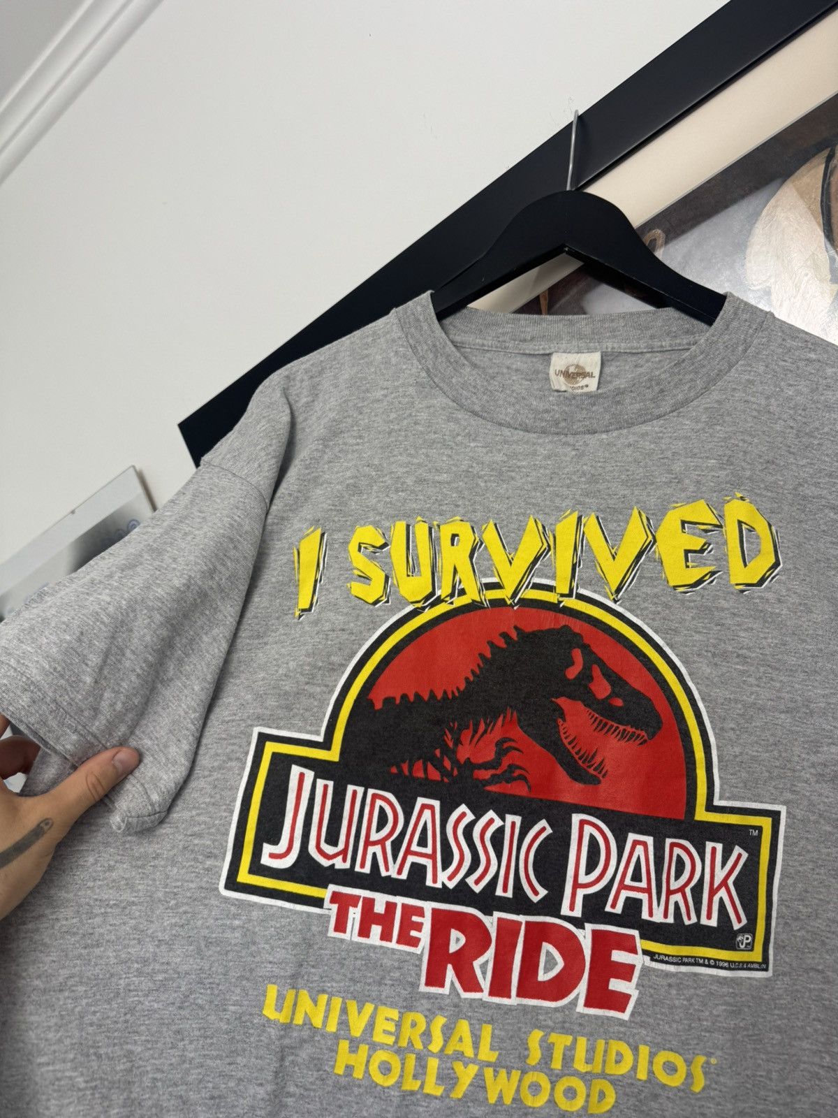 Vintage Vintage 90s Movie Promo Tee Jurassic Park Og Universal Rare Size US XL / EU 56 / 4 - 2 Thumbnail